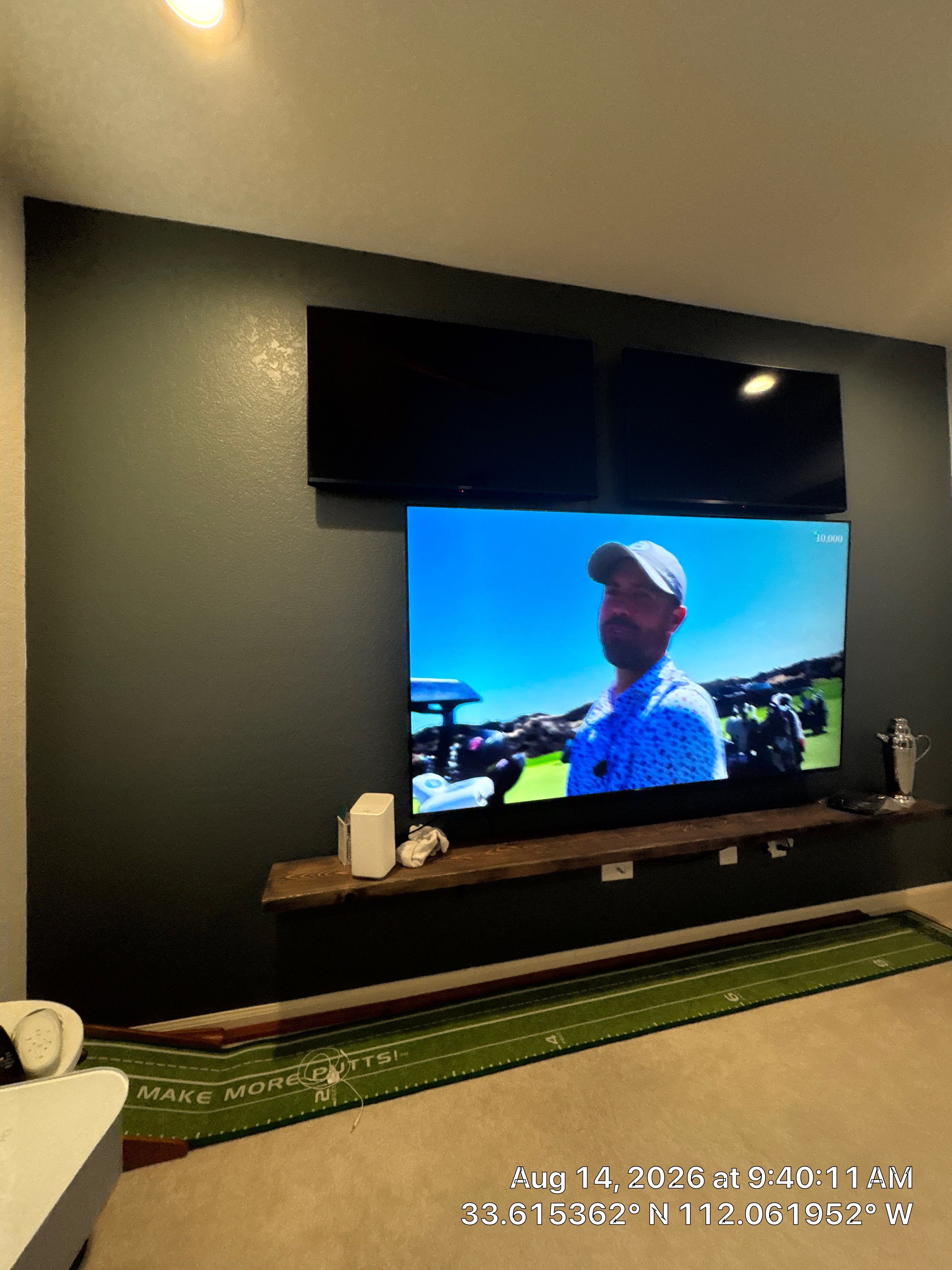 Custom Home Office and Media Wall Installation in Phoenix by CompanyCam Sales Demo