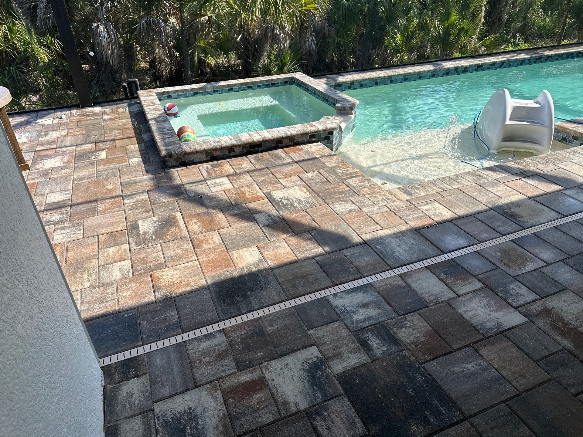 Screen Enclosure & Paver Pool Deck Cleaning in Trevesta Community, Palmetto, FL | Sunshine AquaWash by Sunshine AquaWash