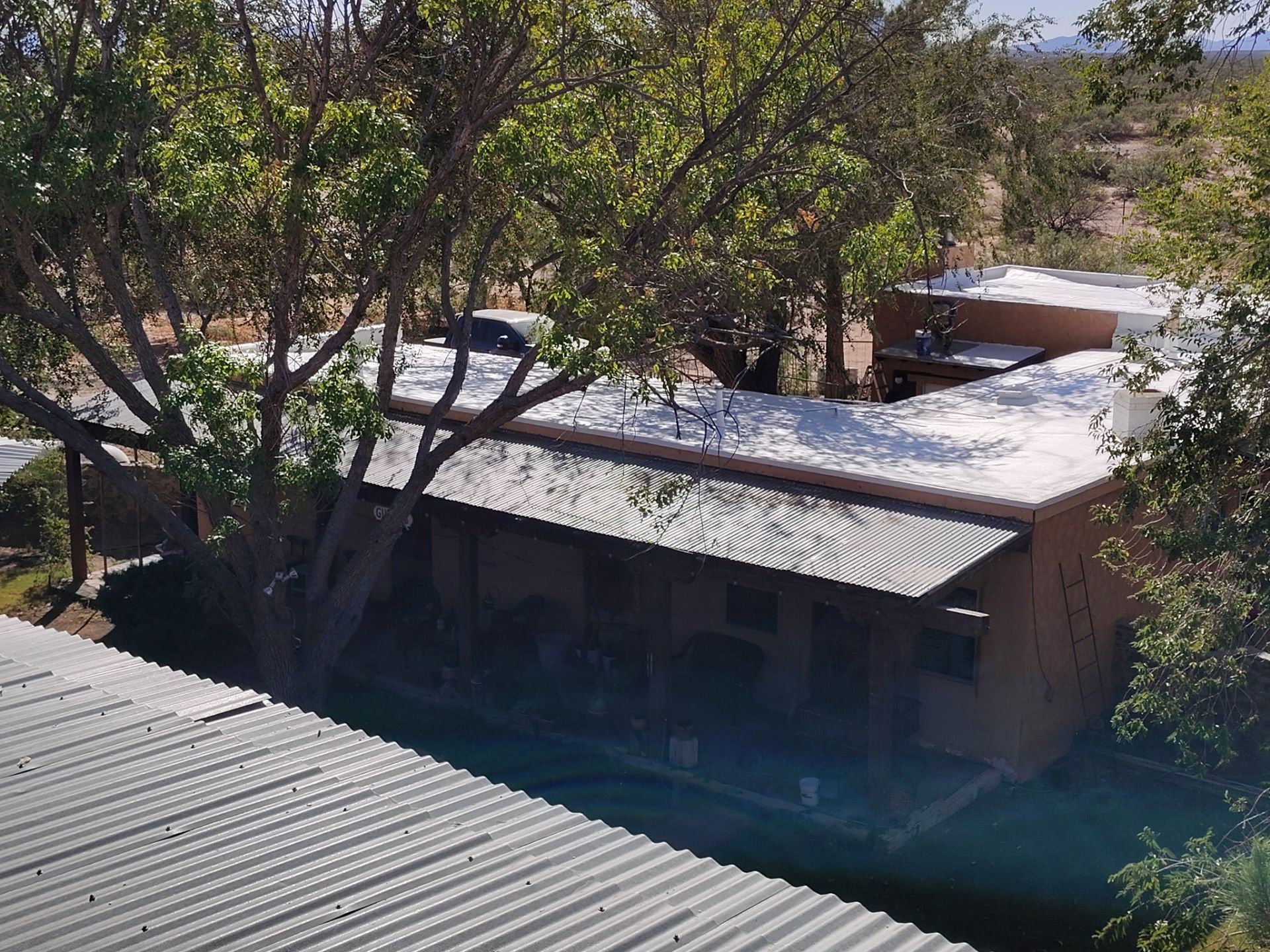 Residential roof application by SPF Services 