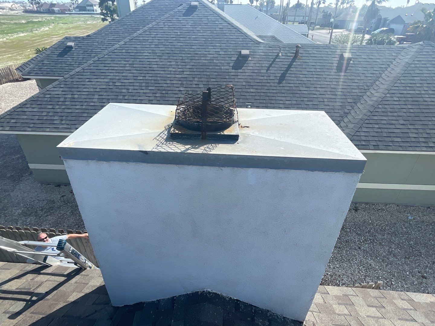 Chimney Cap & Chase Replacement using Galvanized Chimney Cap & Chase by Lighthouse Roofing