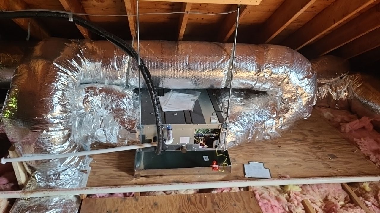 Pead installation for future finished attic by MCP Heating, Cooling And Air Quality, LLC
