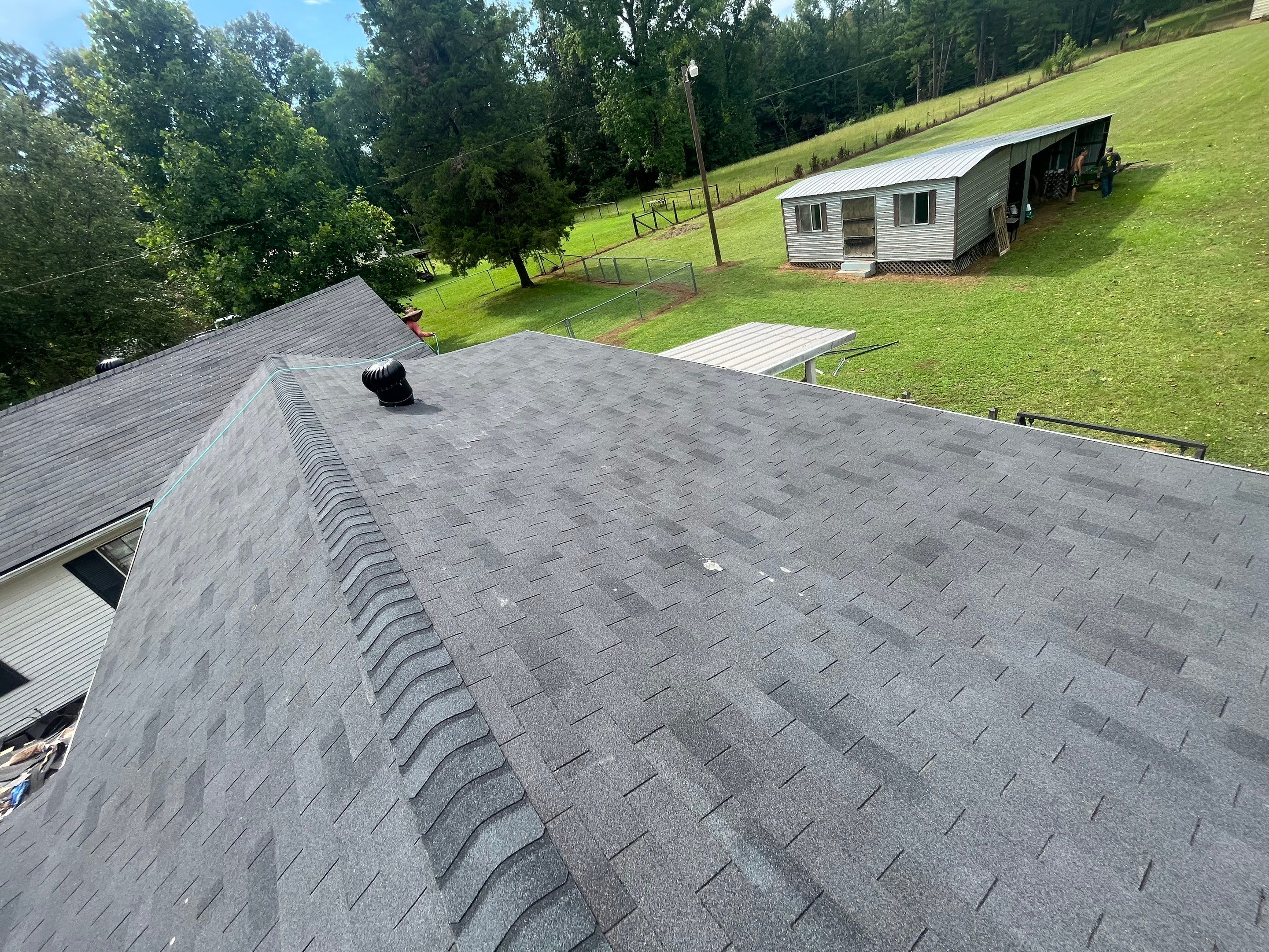 Residential Shingle Reroof using CertainTeed XT25: Moire Black by Hostetler Roofing