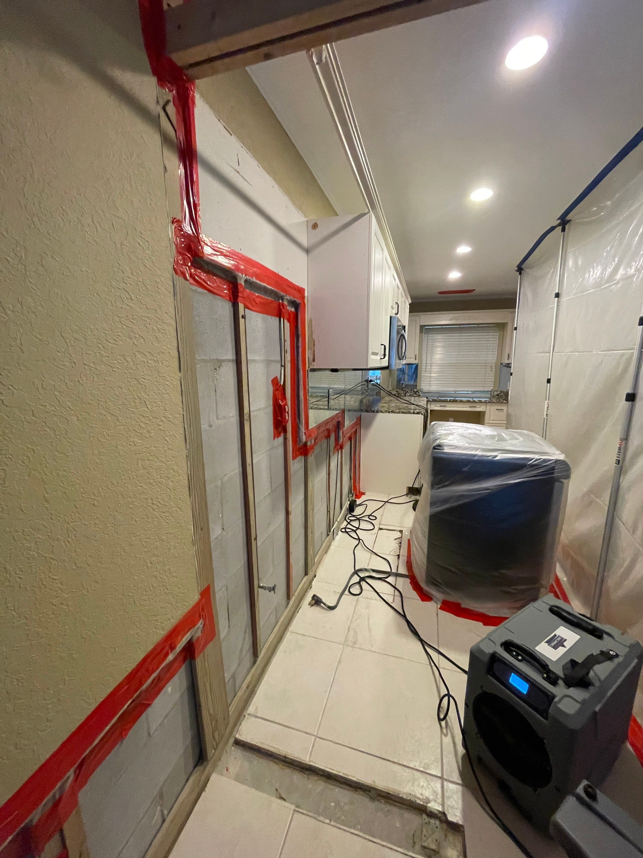 Mold remediation and rebuild of kitchen and living areas by Bay Coast Restoration 