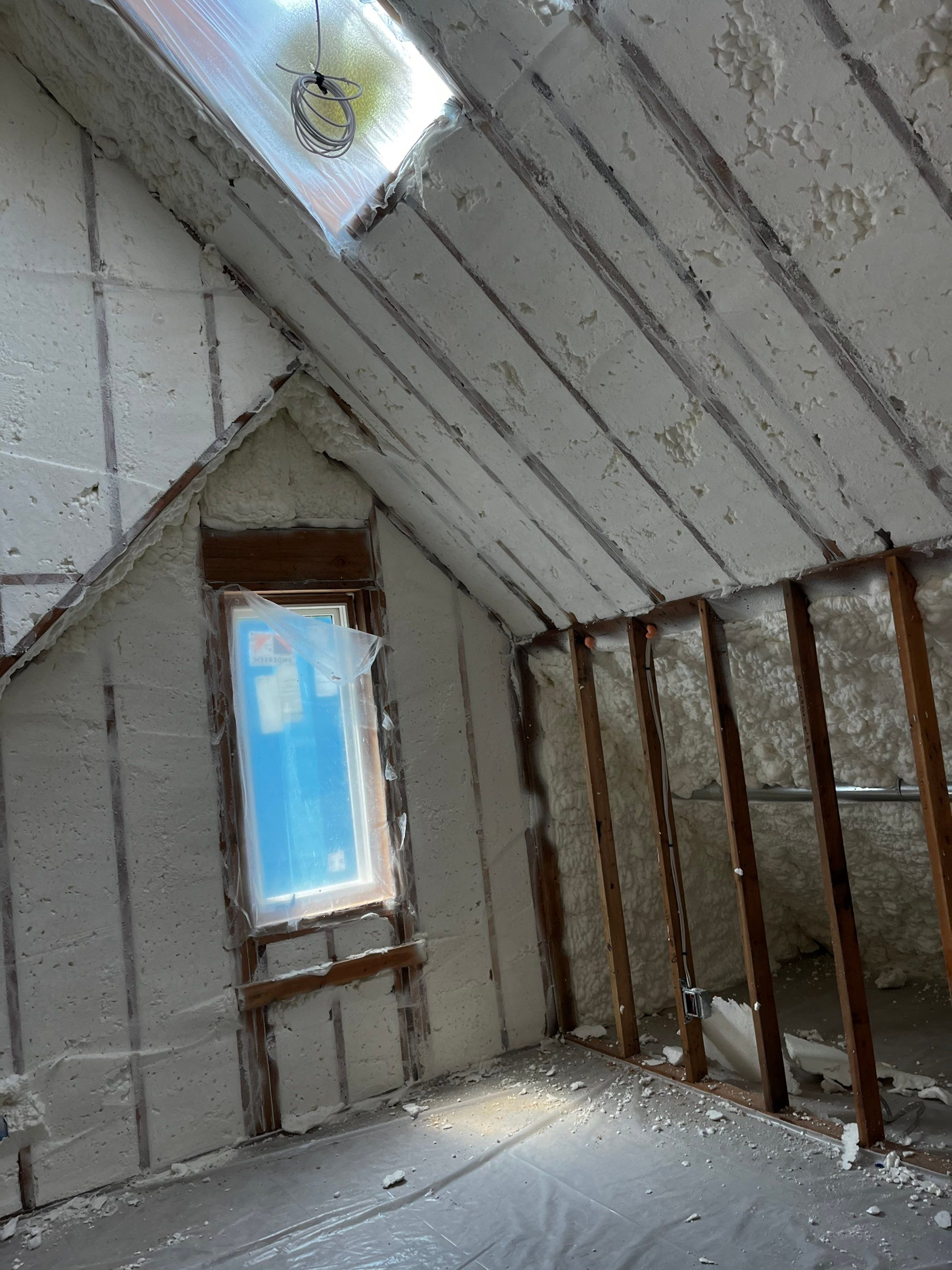 New Home Construction using open cell spray foam by NYS Foam & Energy
