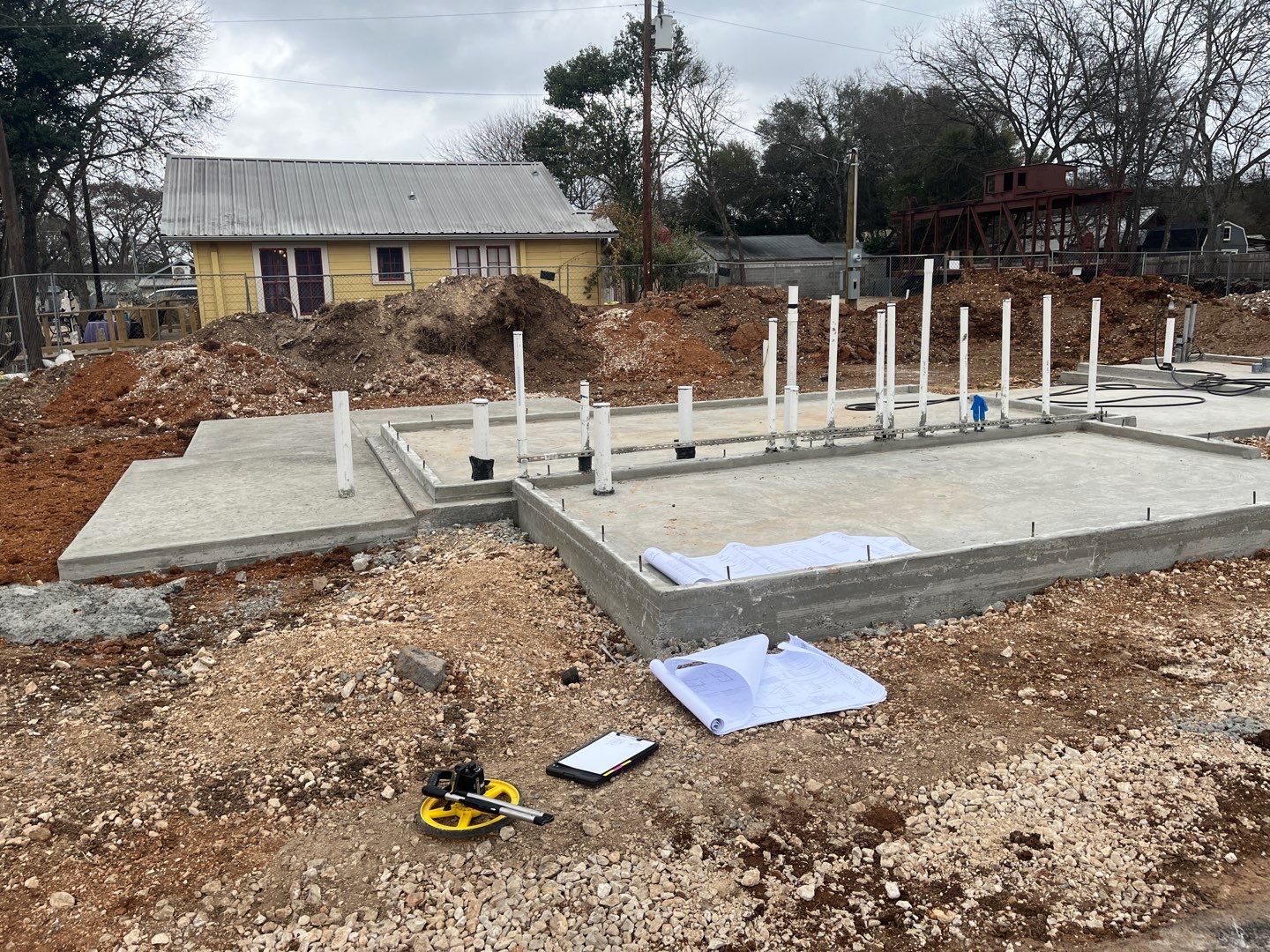 5000 gallon Wimberley Community Welcome Center using Meridian 5000 gallon, 30 degree pitched roof, silo style by Hill Country Rain Water