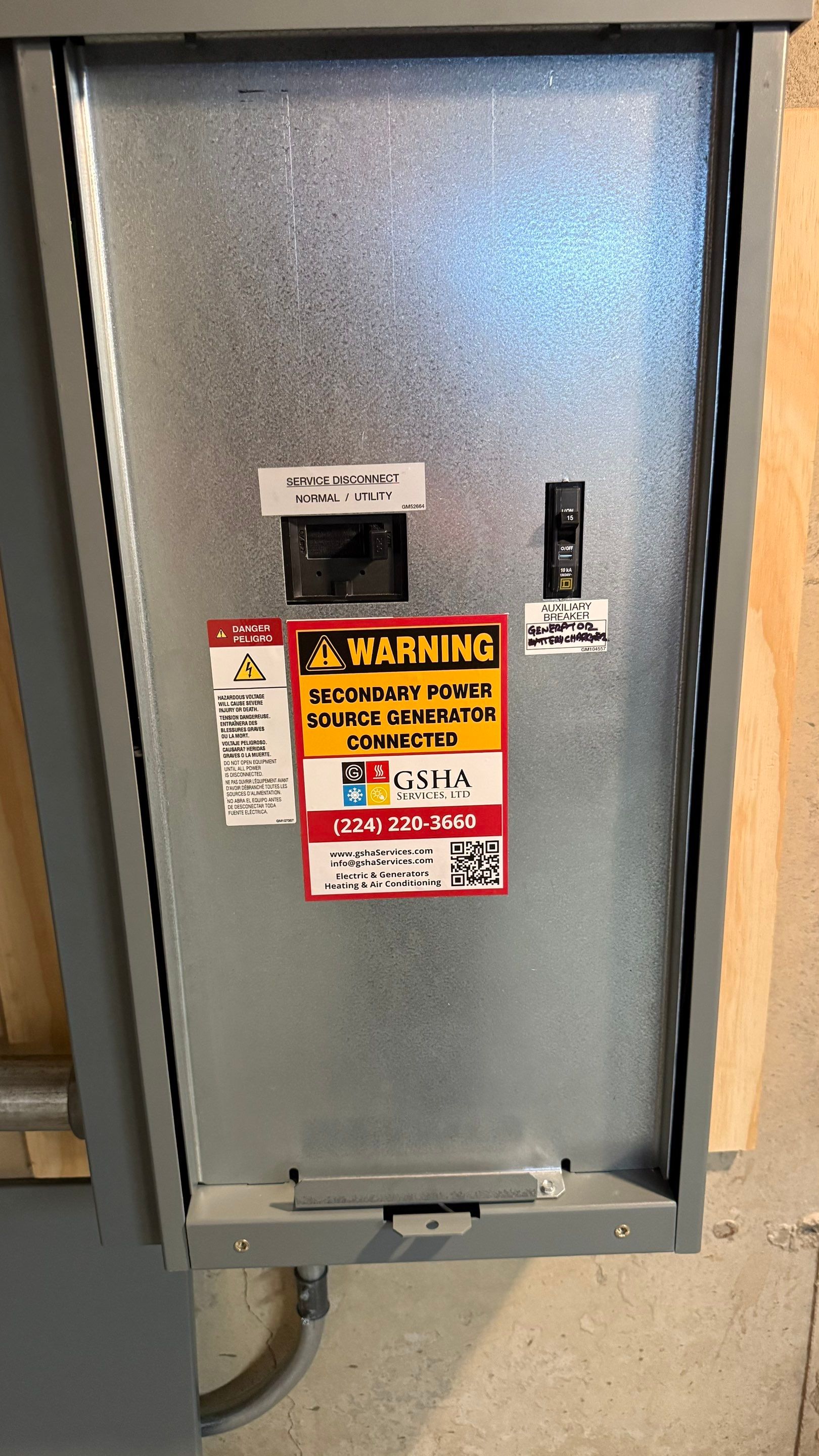 Kohler 20kW RCA Generator & 200A Whole‑House Transfer Switch – Lake Ville, IL by GSHA Services LTD