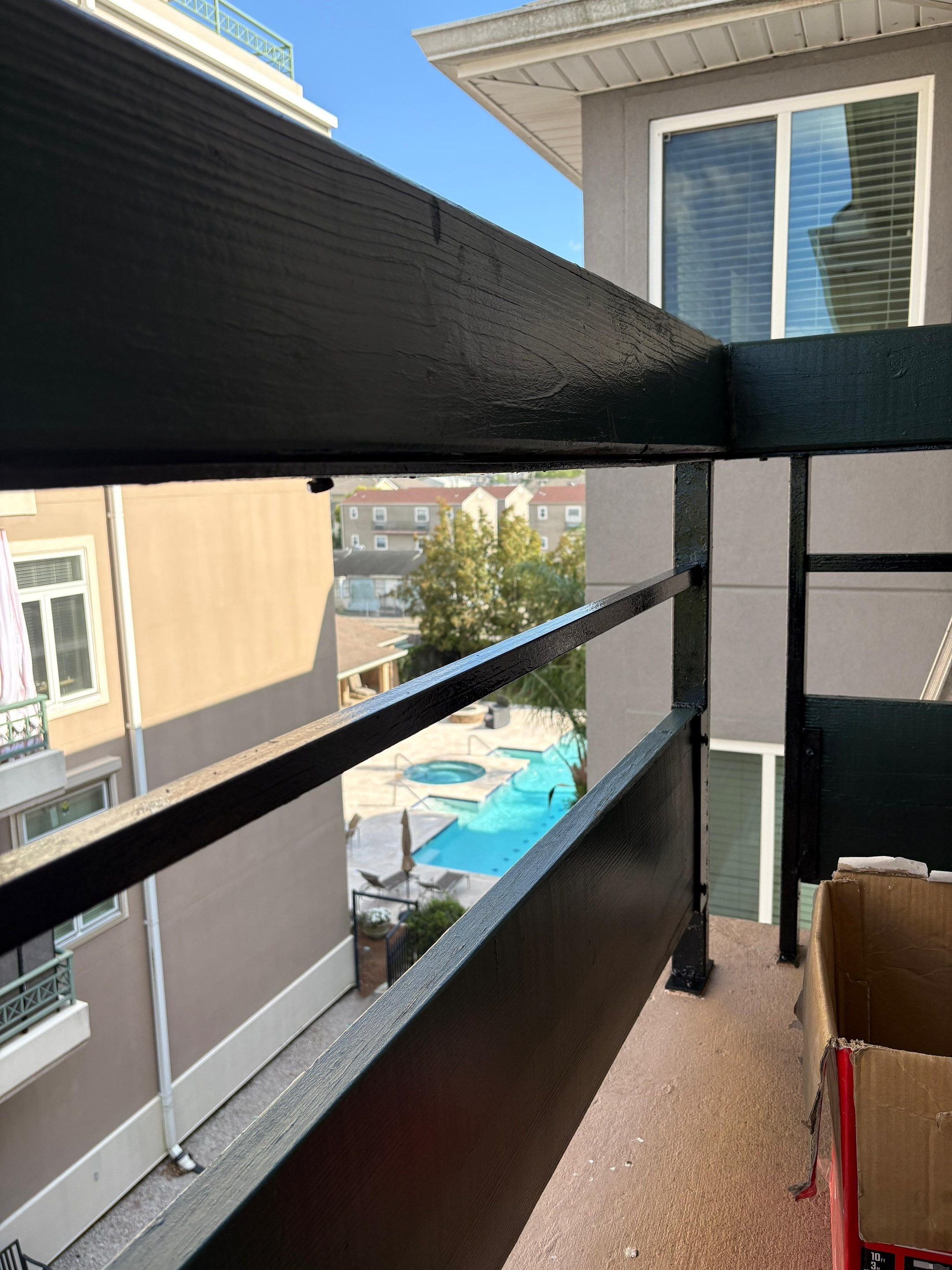 Wood Balcony Railing Replacement in Metairie by King Cole Construction