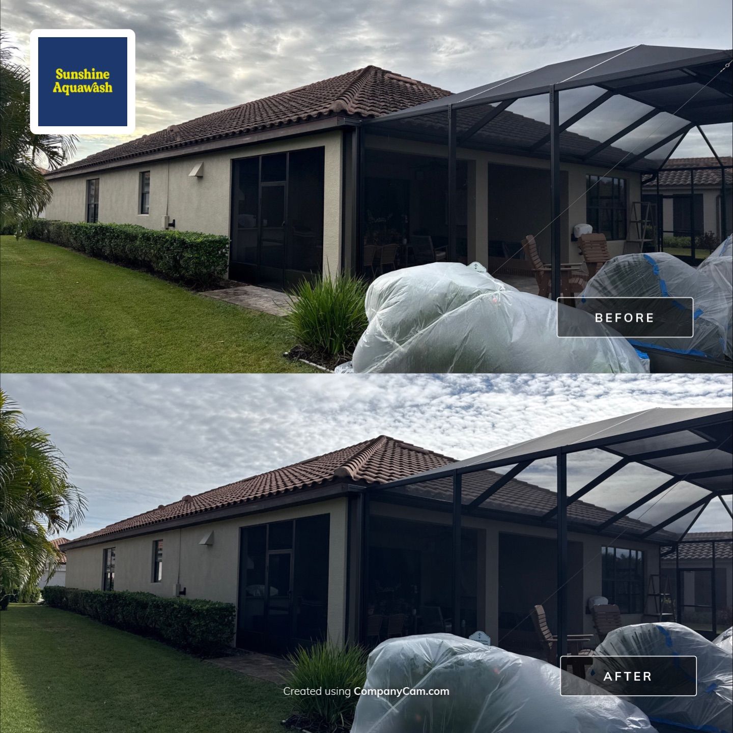 🌿 Tile Roof Cleaning in Lakewood Ranch — Safe for Plants & Tortoise-Friendly! 🐢✨ by Sunshine AquaWash