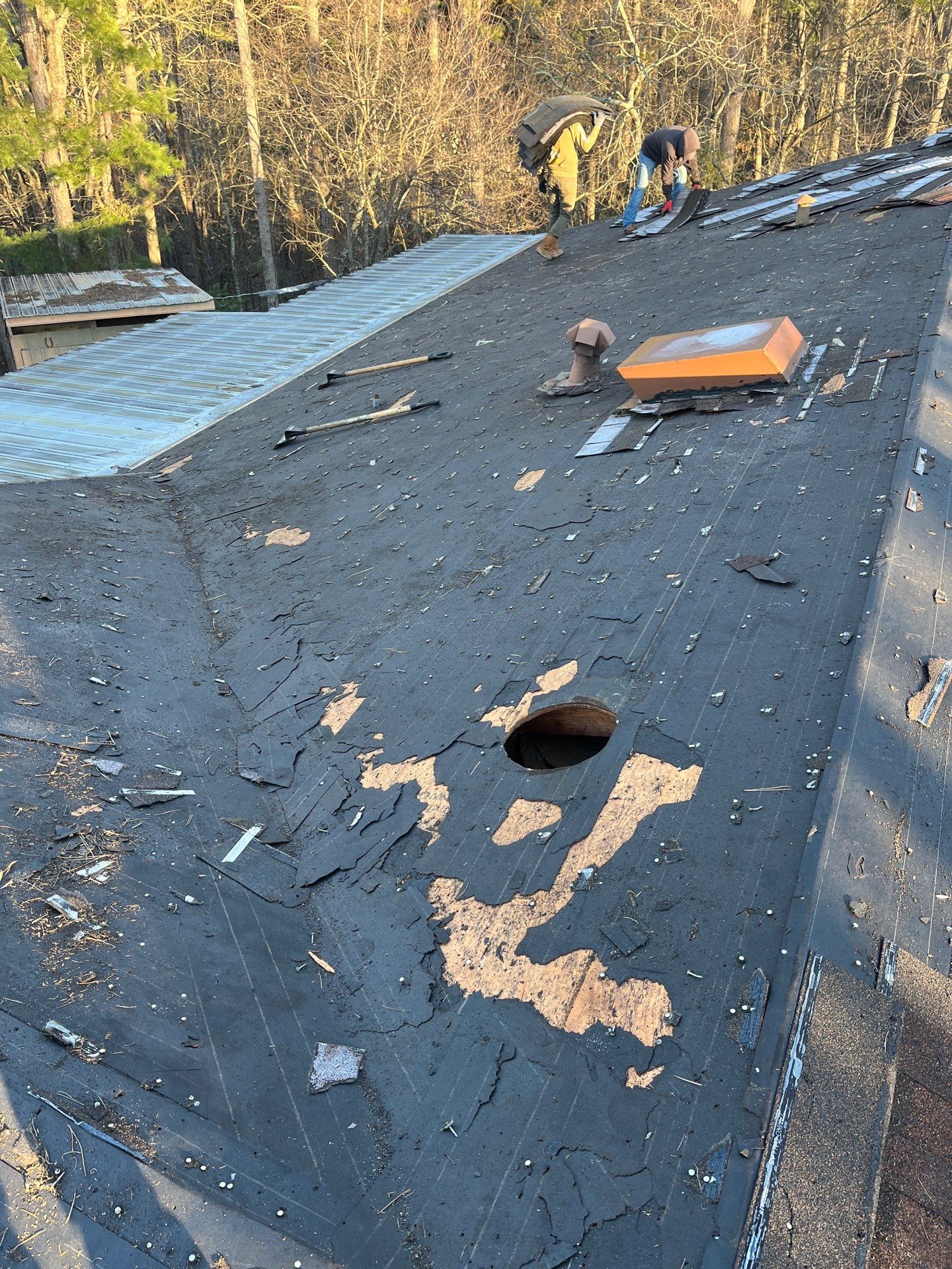 Residential Roof Replacement With GAF Architectural Shingles in Hot Springs by Temple Roofing and Exteriors