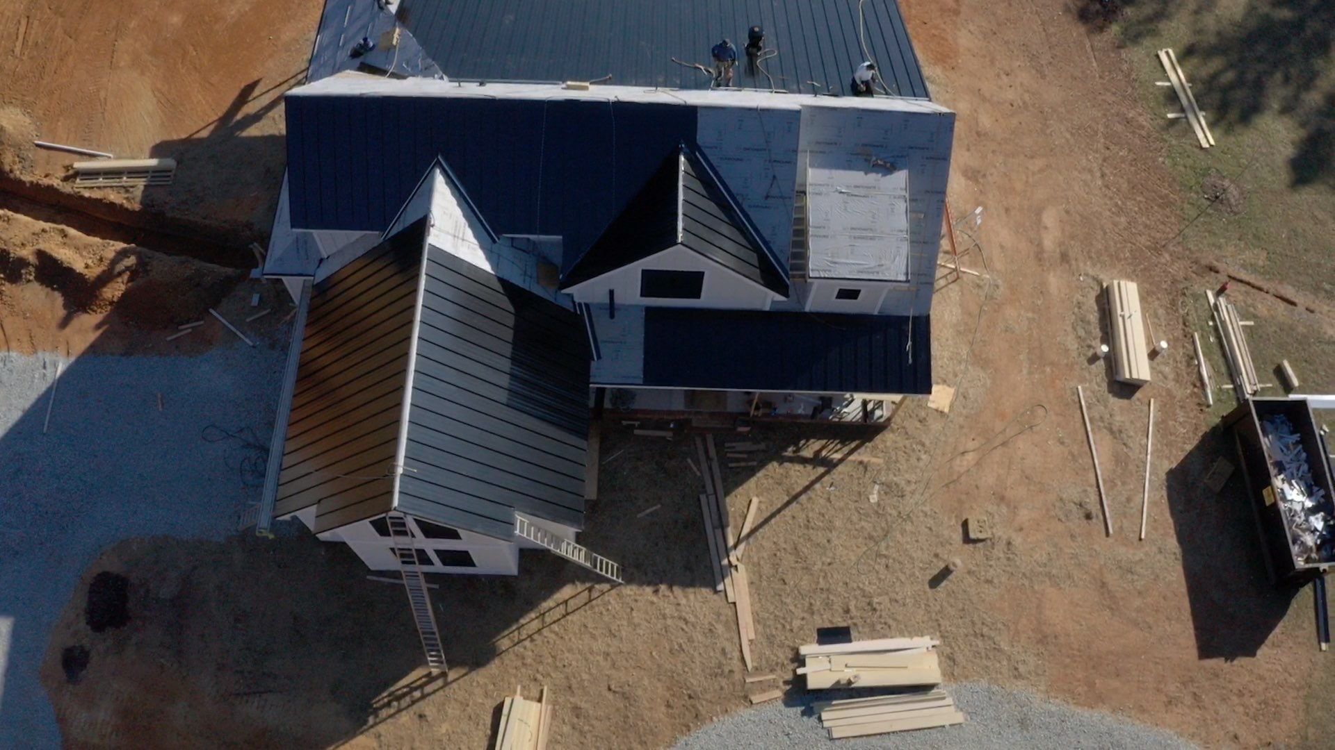 Custom Home Metal Roof Installation by Just In Time Roofing and Restoration