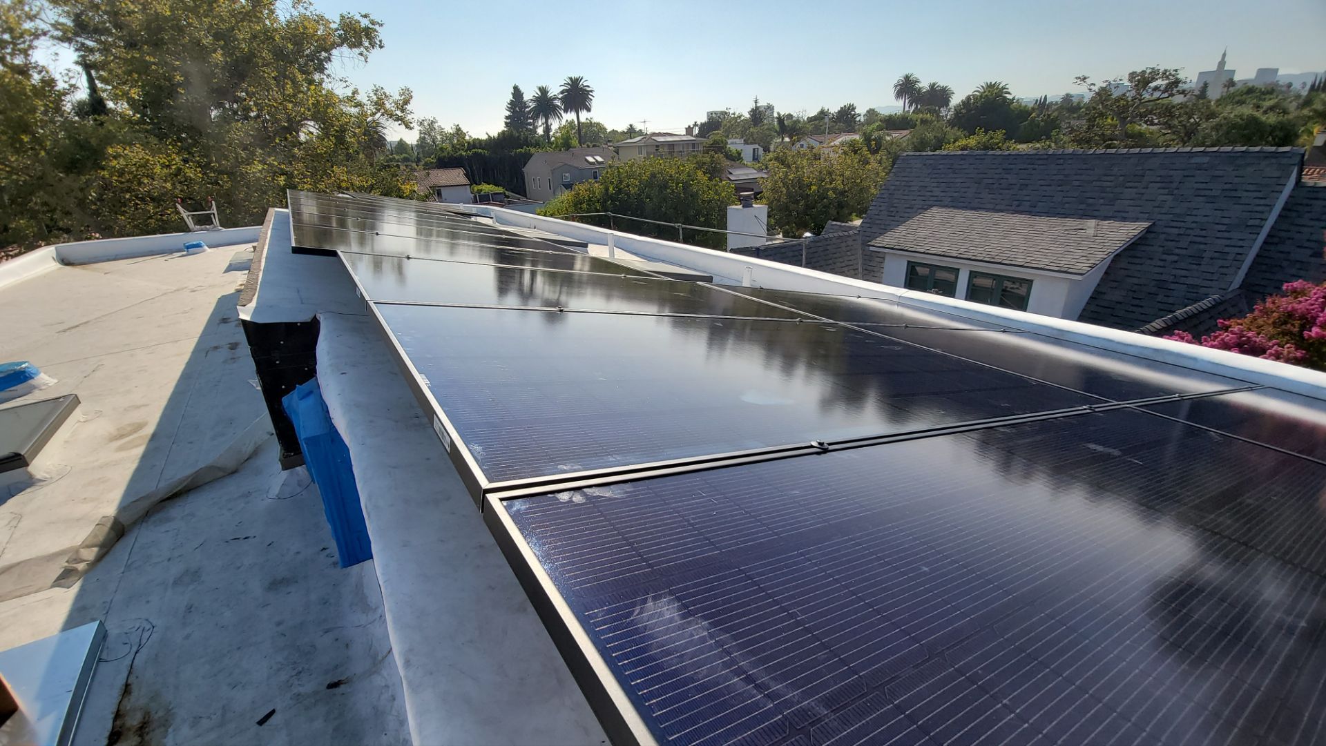 Residential Solar Panel Installation and Custom Roof Deck in Los Angeles by AWS Solar