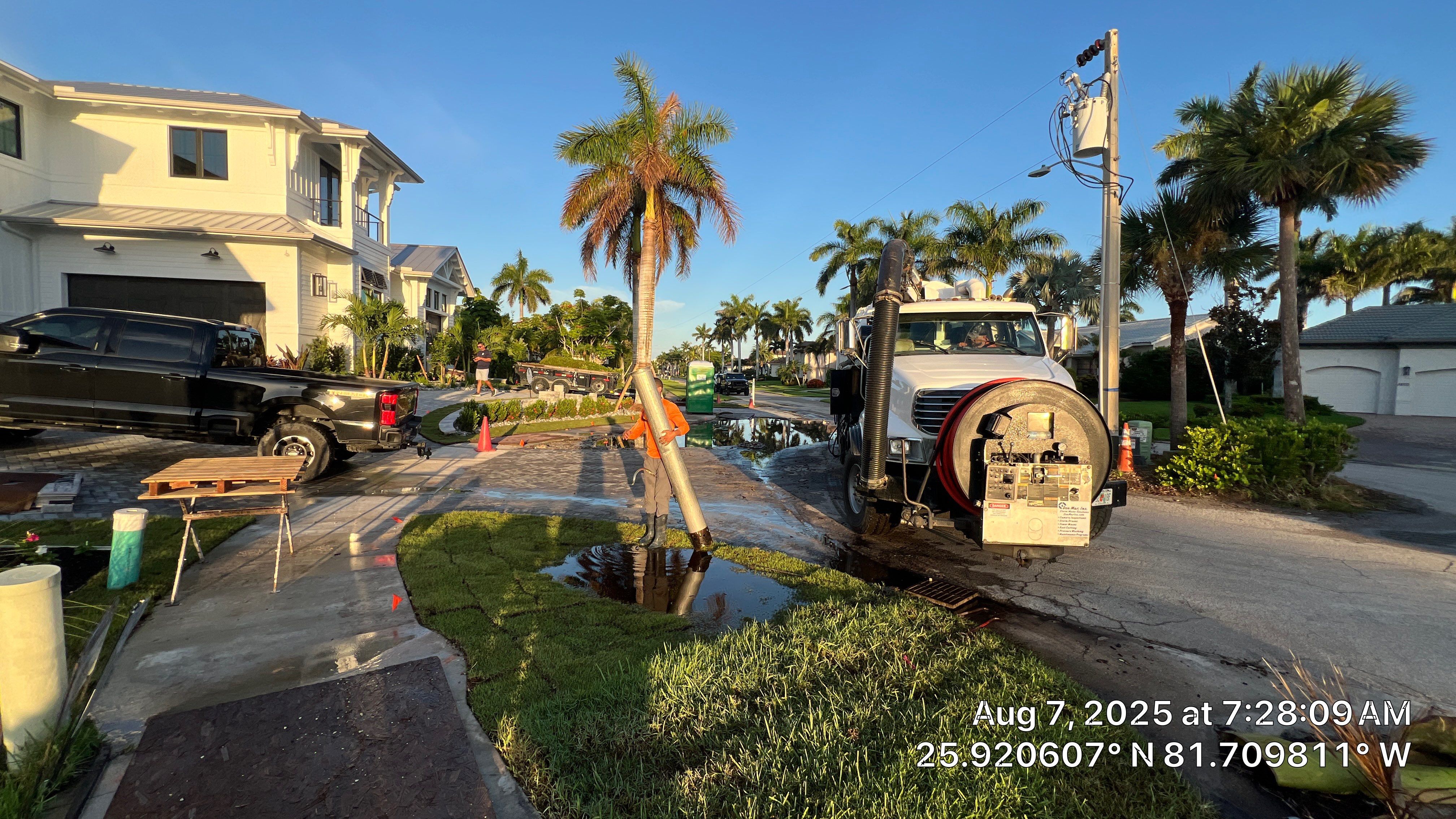 New Residential Construction Stormwater System Cleaning by APS Power & Water