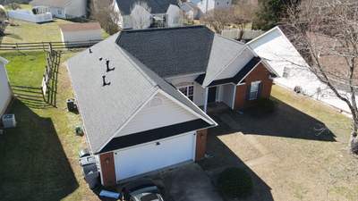 Residential Roofing Installation using GAF Timberline HDZ Charcoal