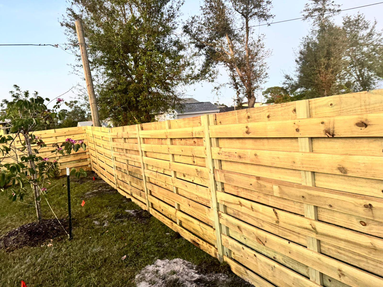 Horizontal Shadowbox Installation in Port Charlotte by True Fence LLC