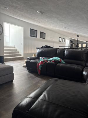 Scottsbluff Living Room Floor Remodel with Luxury Vinyl Planks