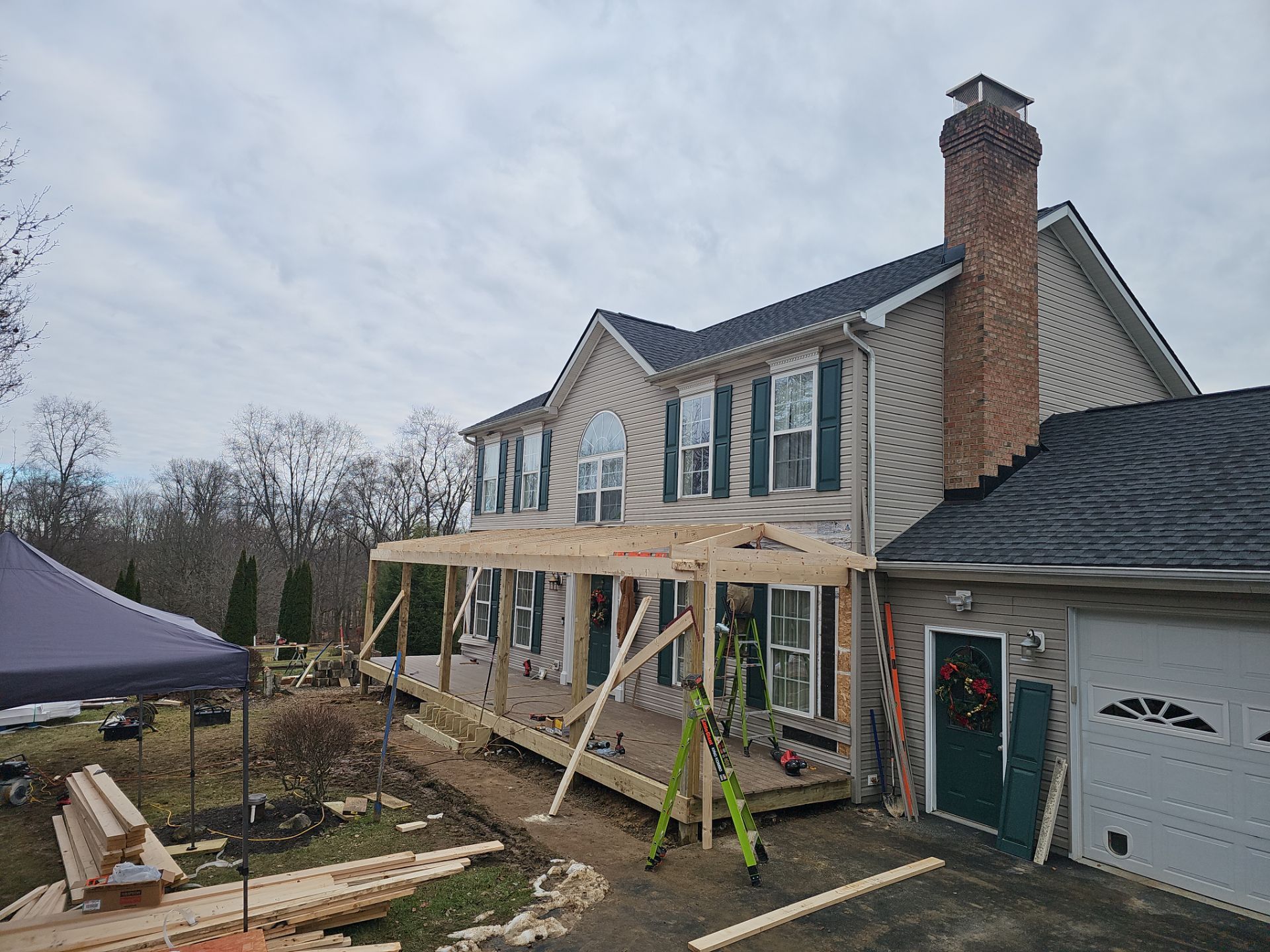 Porch by Cousins Roofing Siding & Decks
