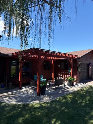 Custom Stained Timber Pergola