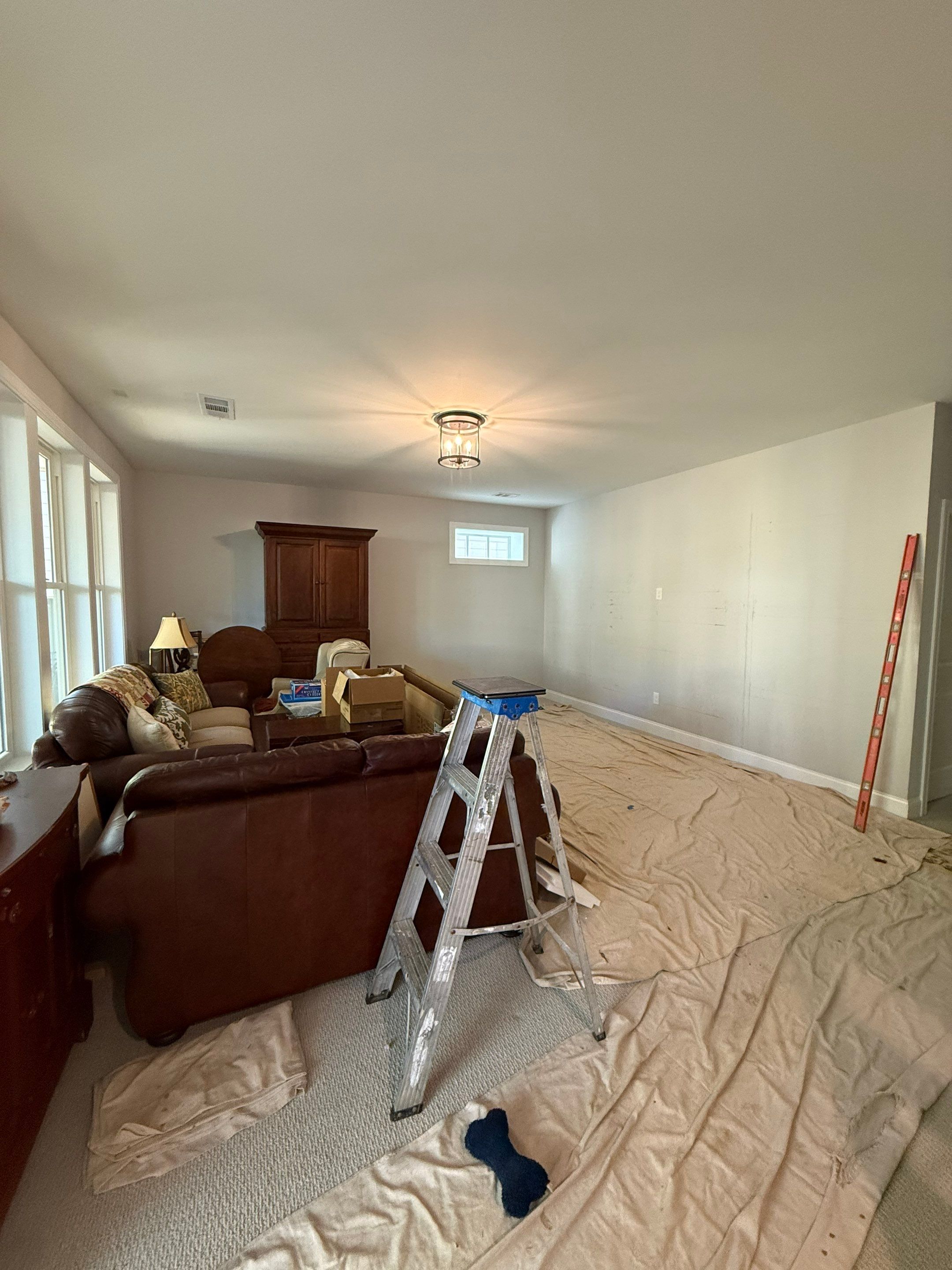 Custom Media Wall and Electric Fireplace Installation in Canton by Swift Home Renovations
