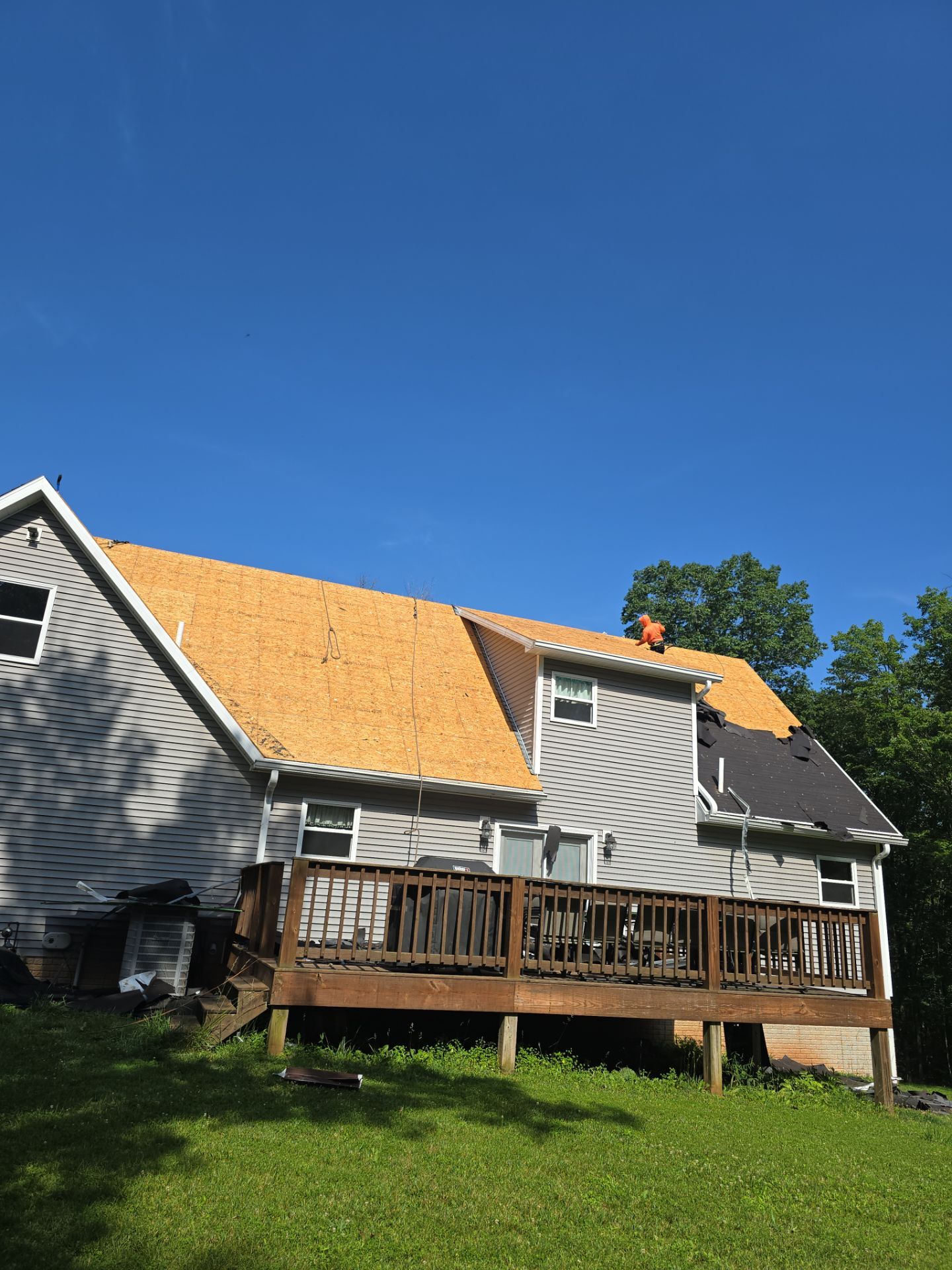 Residential Roofing Installation using GAF Timberline HDZ Pewter Gray by Rainstoppers Roofing