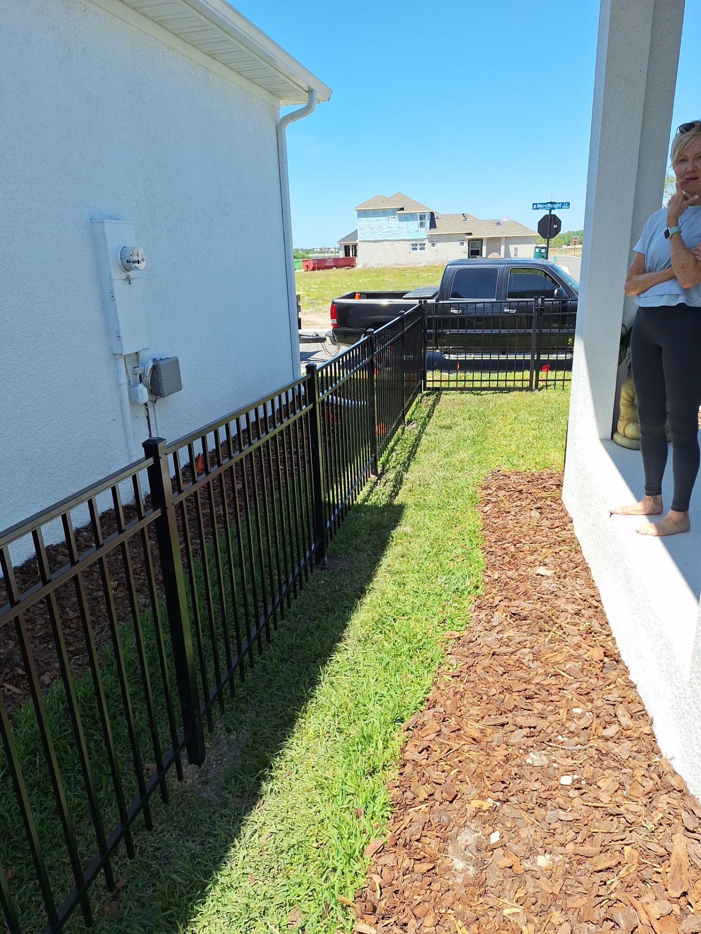 Aluminum Fence Installation using Black 3 Rail Aluminum Fence by Asap fence and gates, LLC