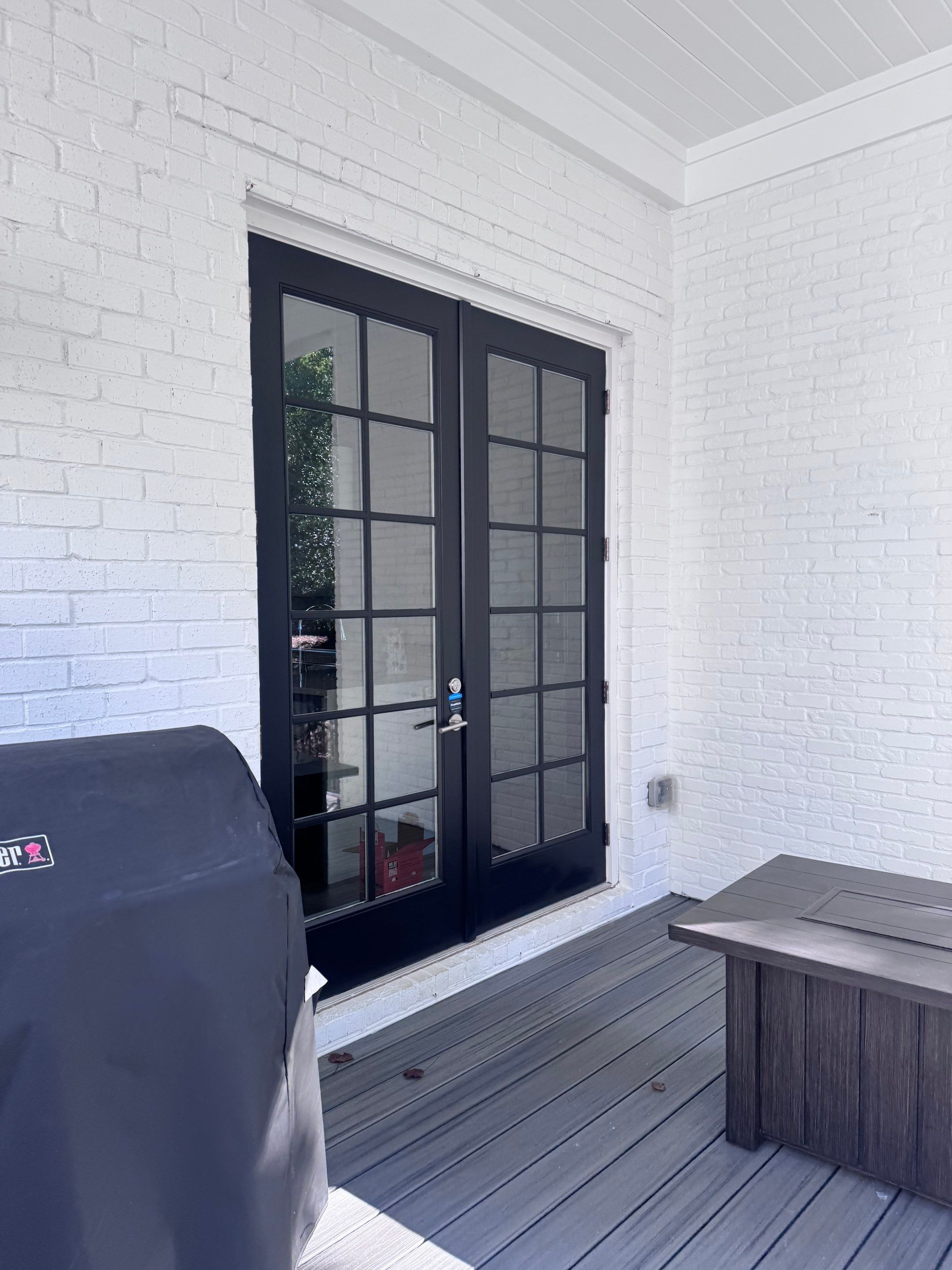 White Masonry Painting and Porch Refinishing in Atlanta by PGP Surface Solutions, LLC