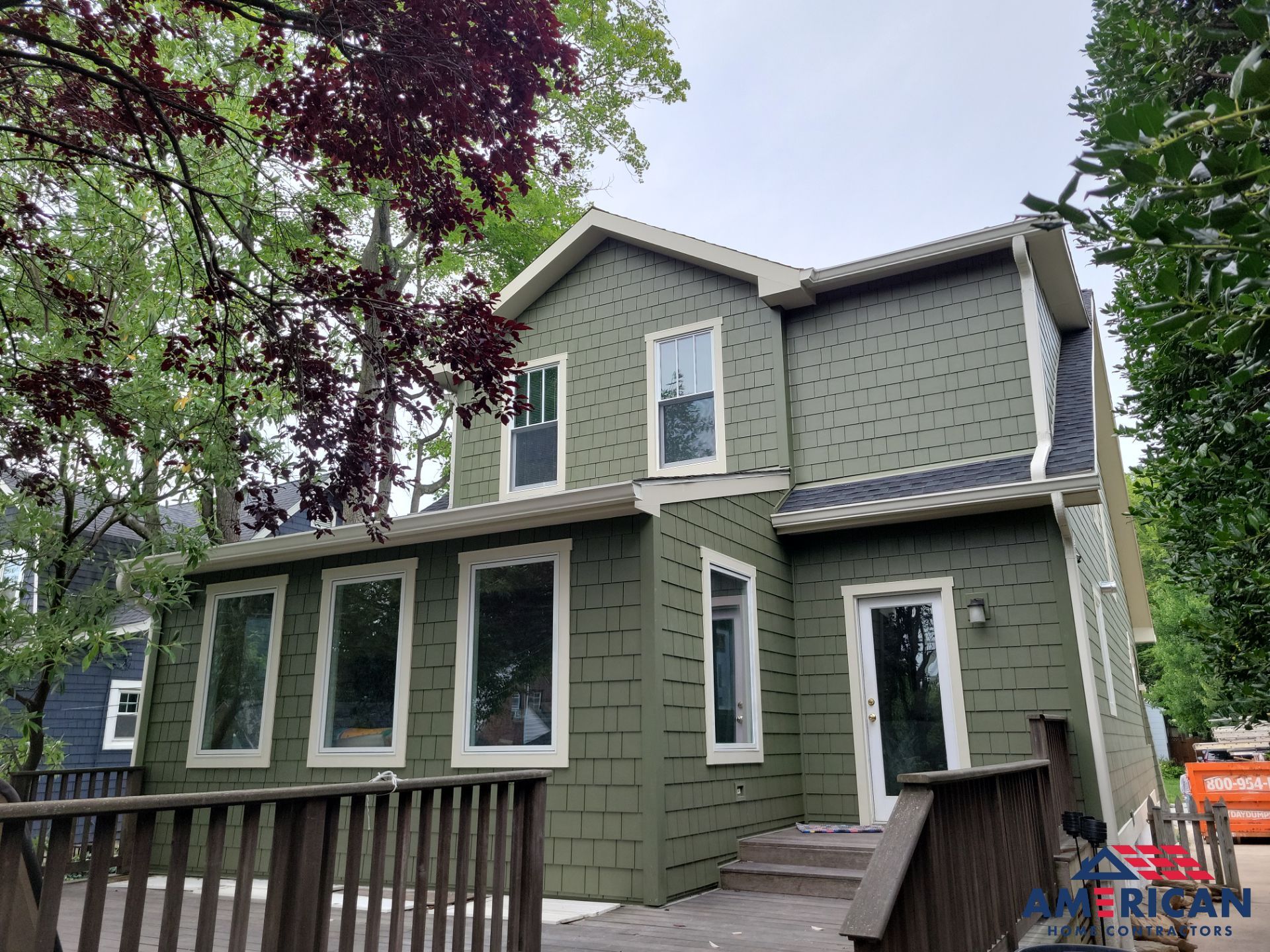 Dramatic exterior facelift in Baltimore by American Home Contractors