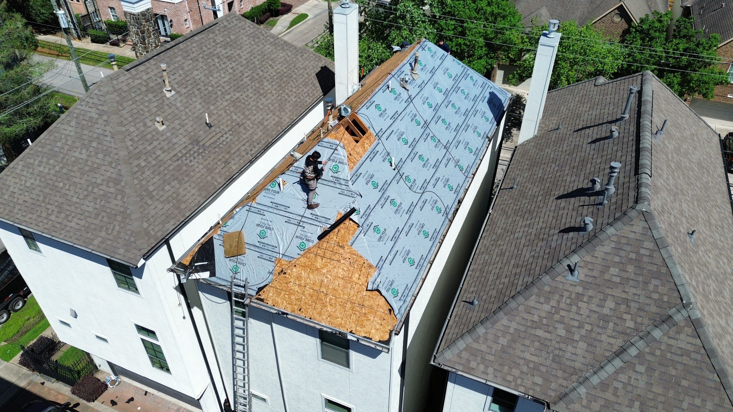 Roof Replacement using IKO Nordic in the Heights! by Core Four Roofing