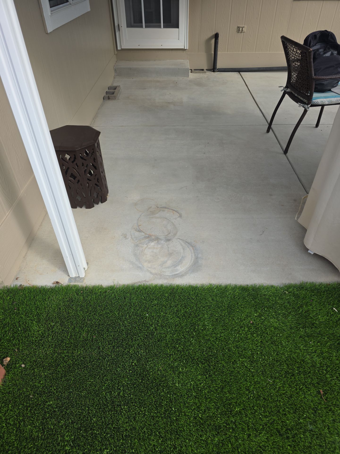 Decorative Chip Concrete Coating for Back Porch in Paso Robles by MGP Coatings