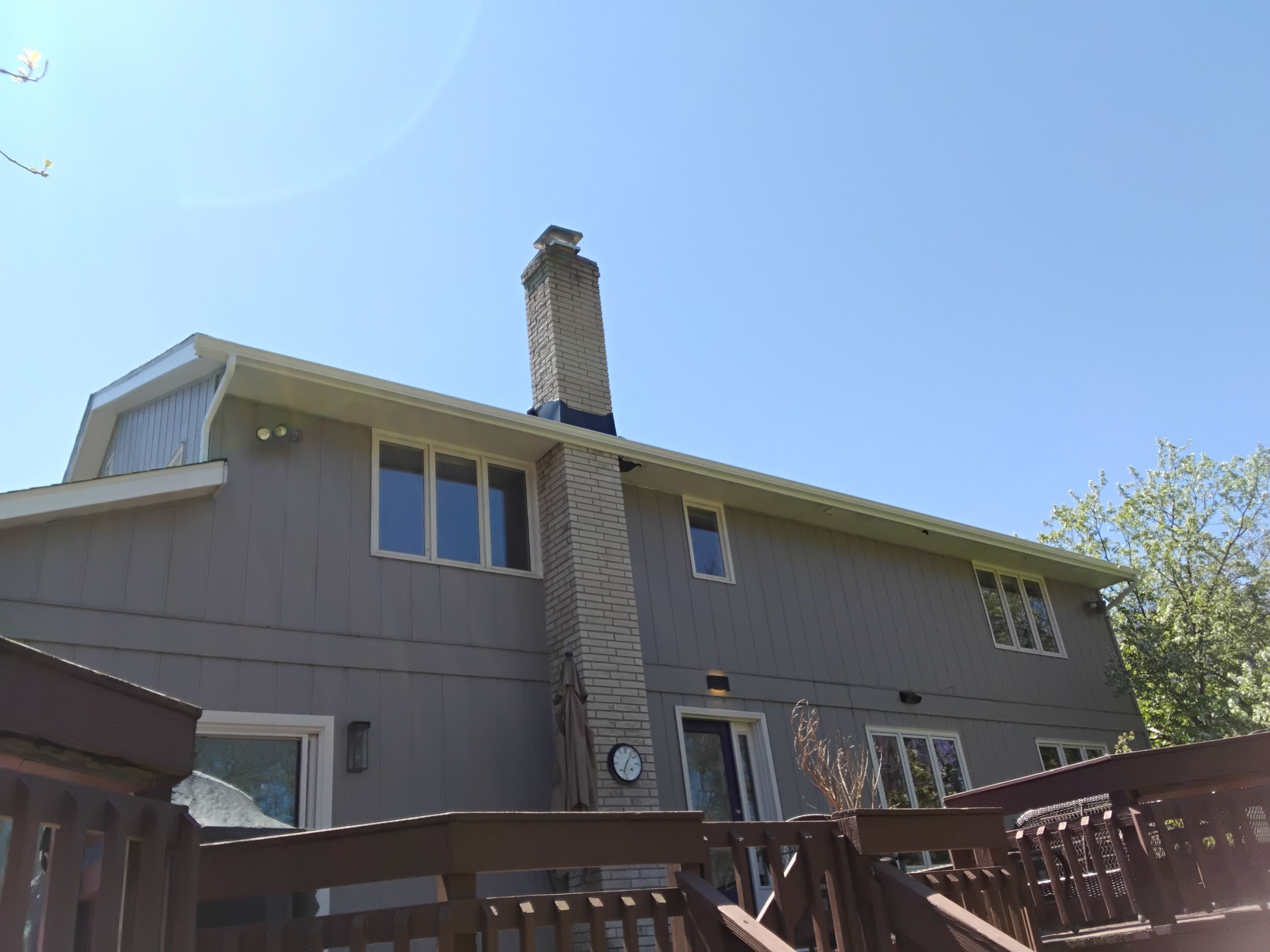 White K-Style Gutter installation in beachwood by Atlas Roofing & Restoration