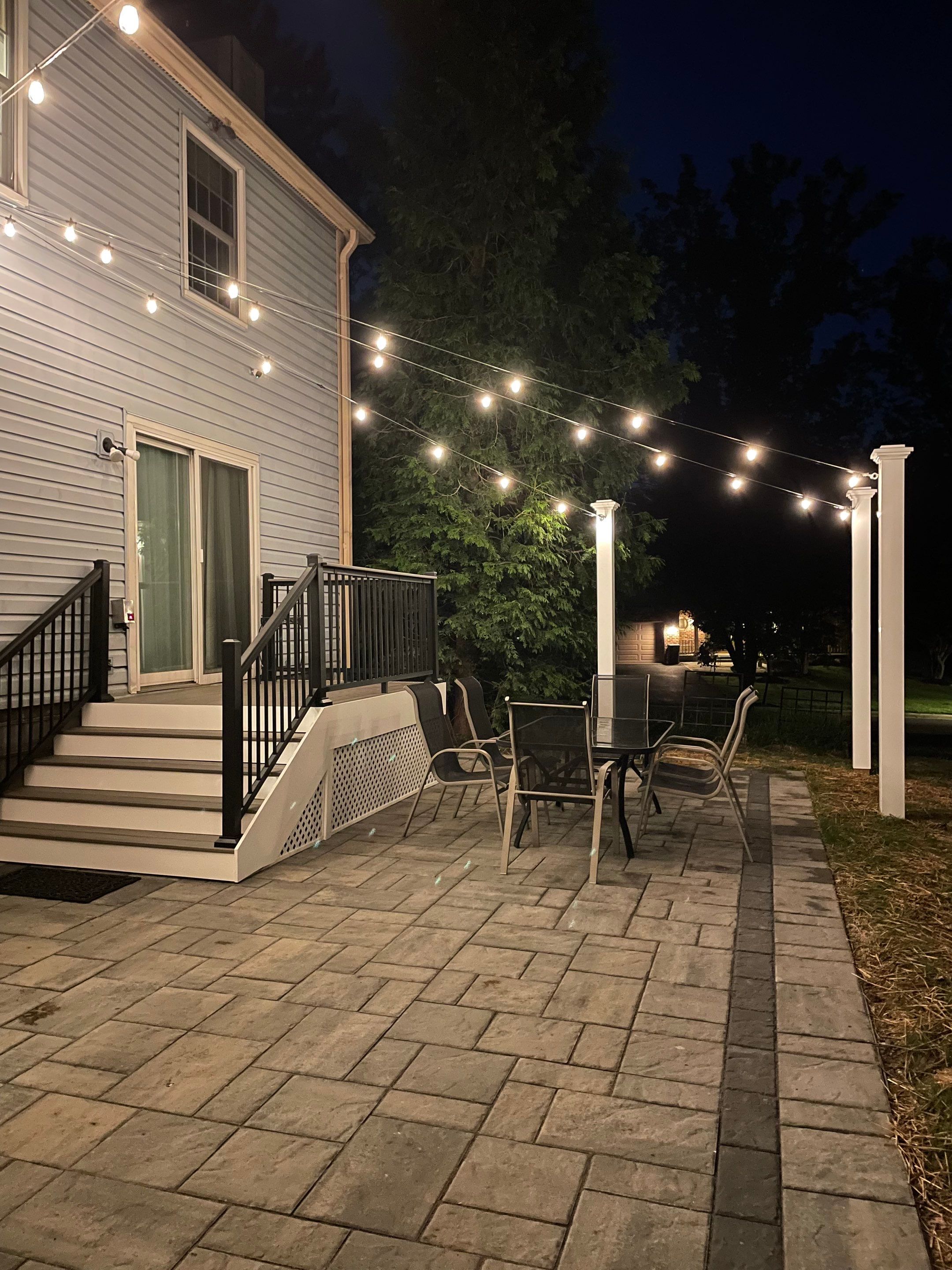 Backyard Transformation using Techo-Bloc Pavers by The Smet Companies, LLC