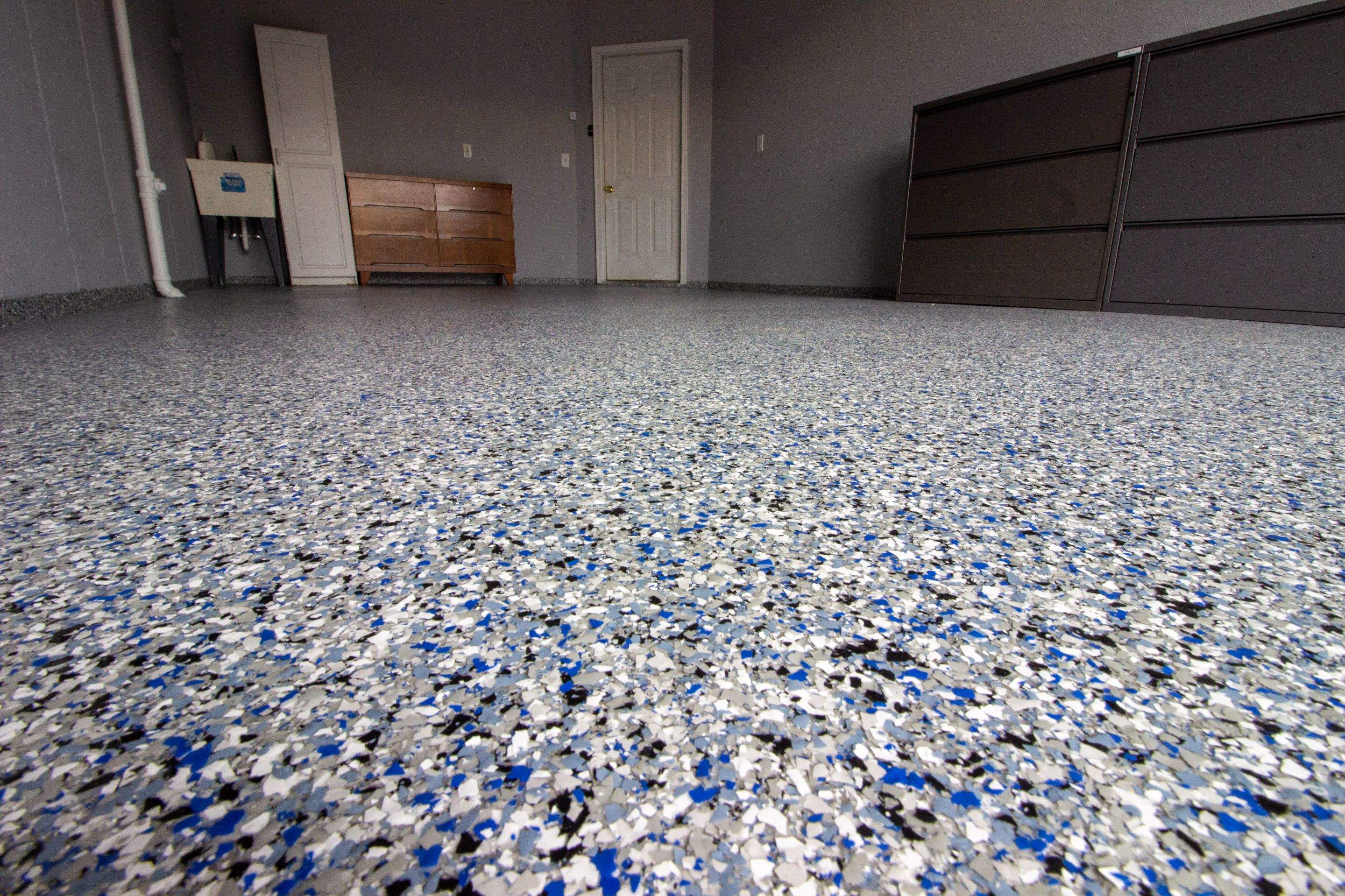 Garage Floor using Galaxy Blue by Your1DayFloor.com