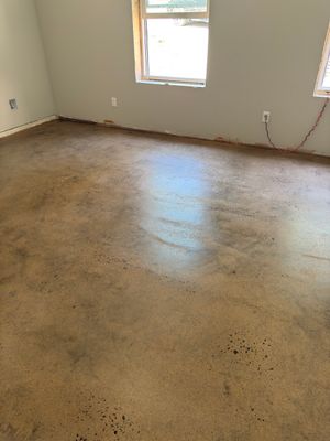 Stained Concrete using Antique Cork