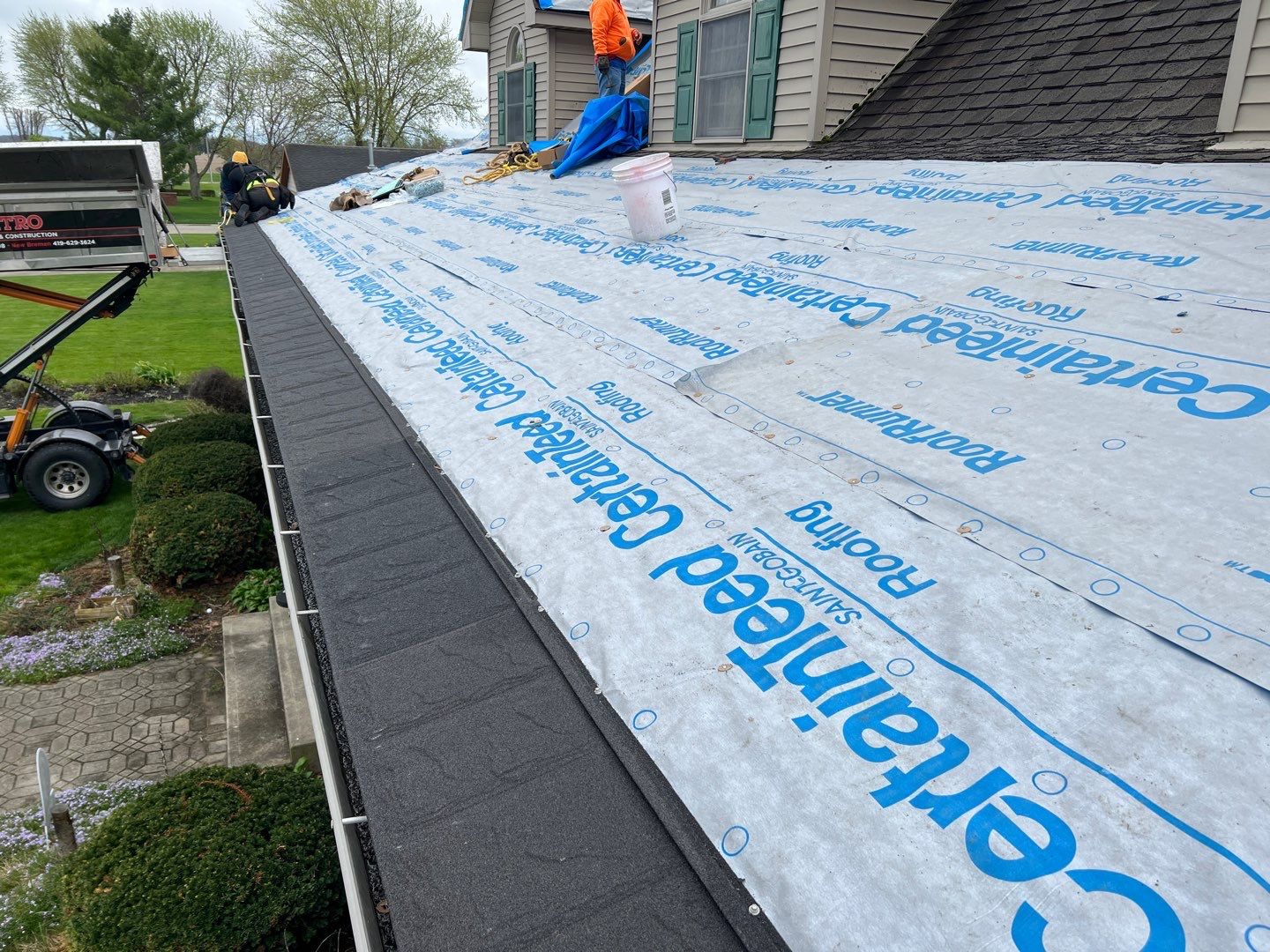 Residential Roofing Repair using Metstar Stone Coated Charcoal by Nitro Roofing and Construction