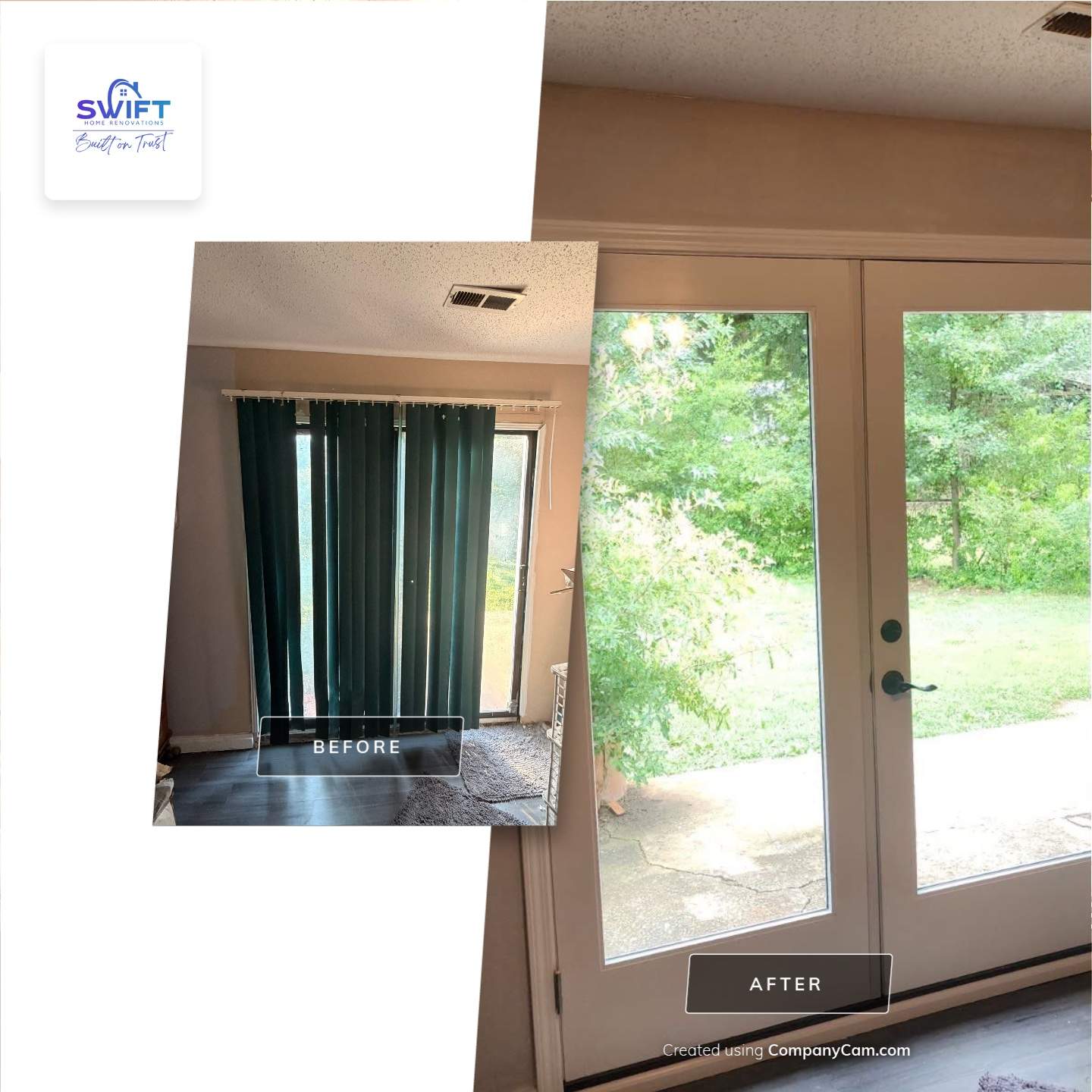 Full Exterior Siding Replacement and Door Installation in Smyrna by Swift Home Renovations