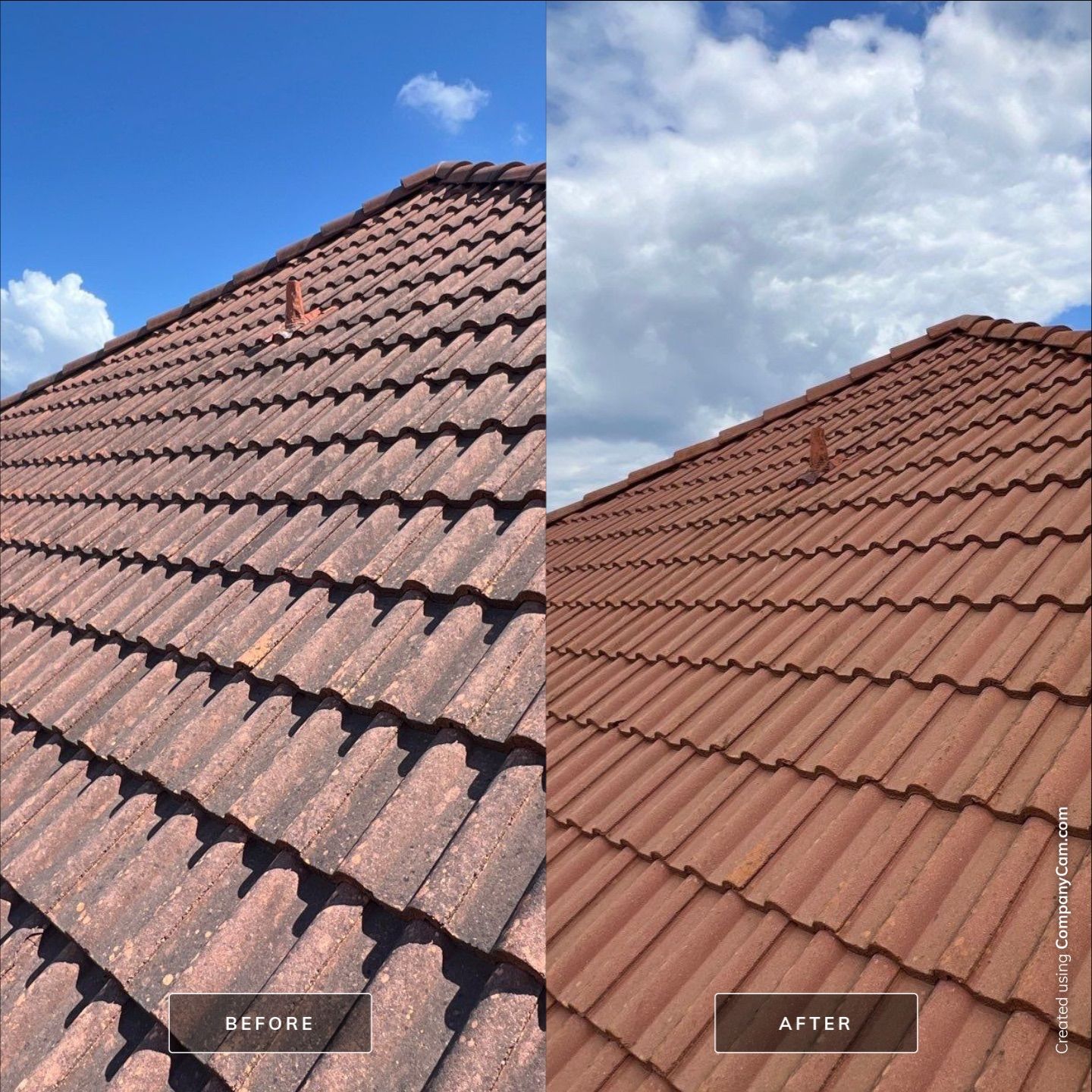 Tile Roof Wash Project in San Antonio by Bright Choice