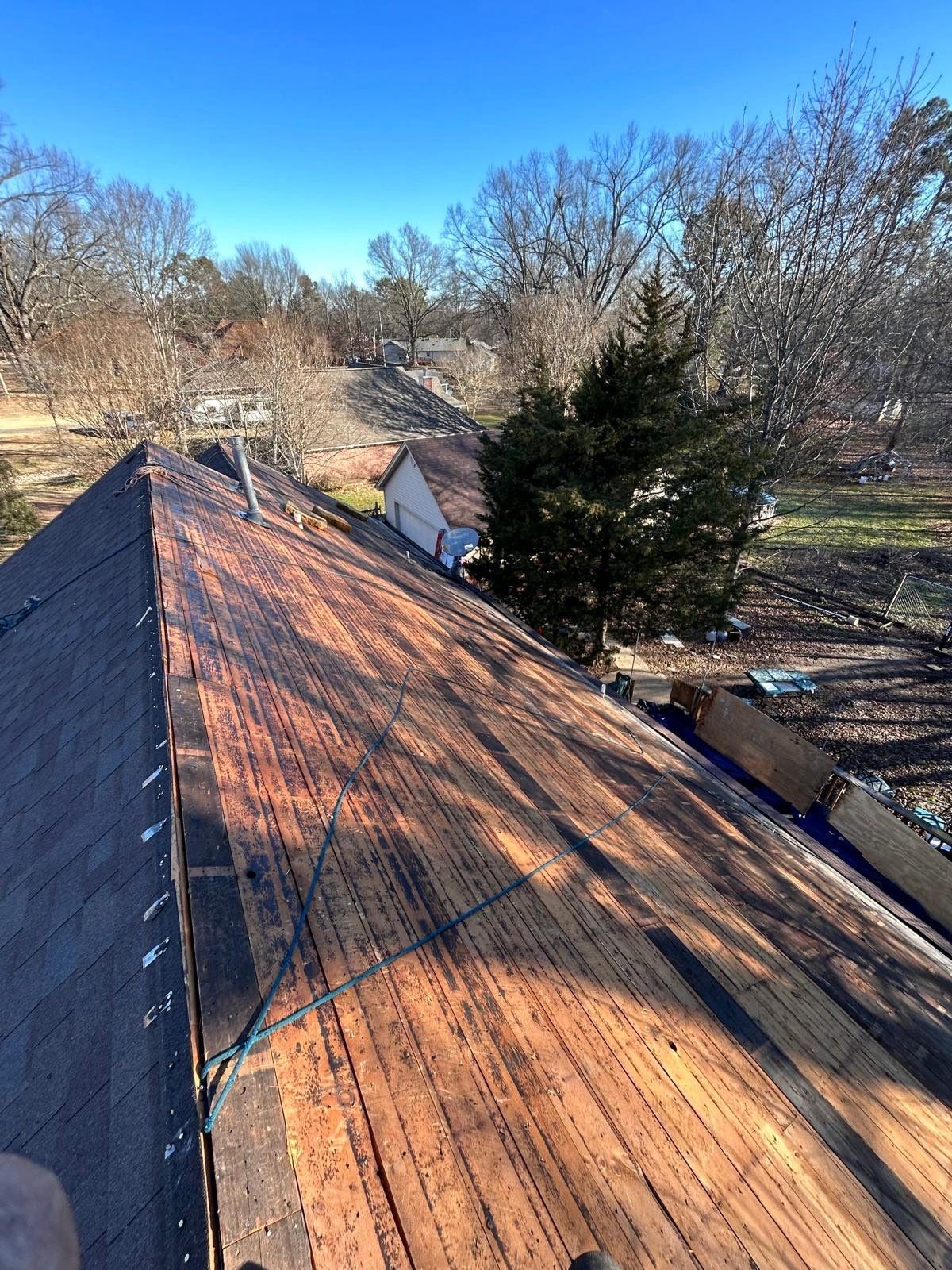 Asphalt Shingle Roof Replacement and Decking Repairs in Bartlett by Revival Roofing Services