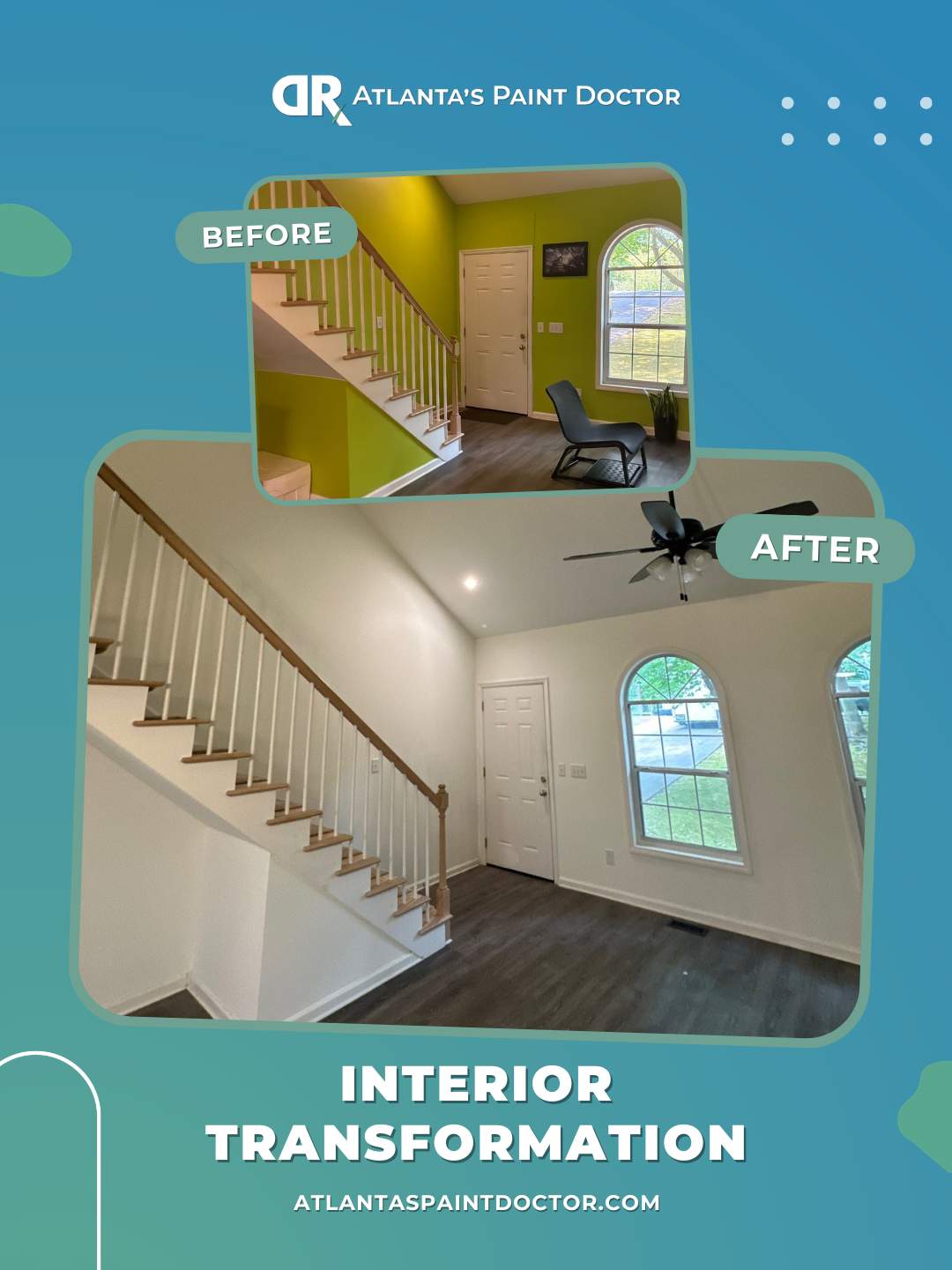 From Bold to Balanced: A Calm, Cohesive Interior Redesign by Atlanta's Paint Doctor