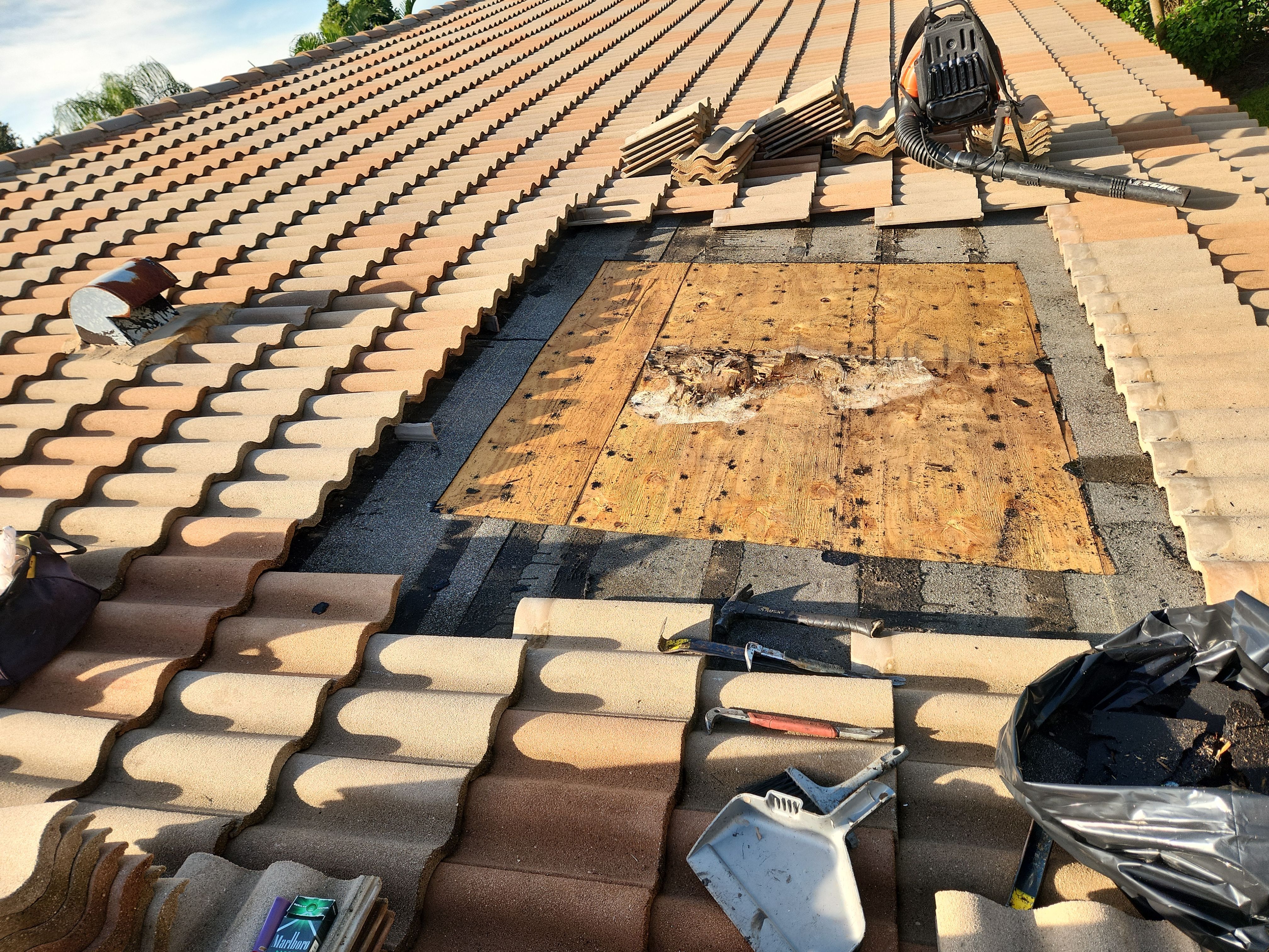 Concrete Tile Roof Repair for Water Intrusion in West Palm Beach by Aastro Roofing