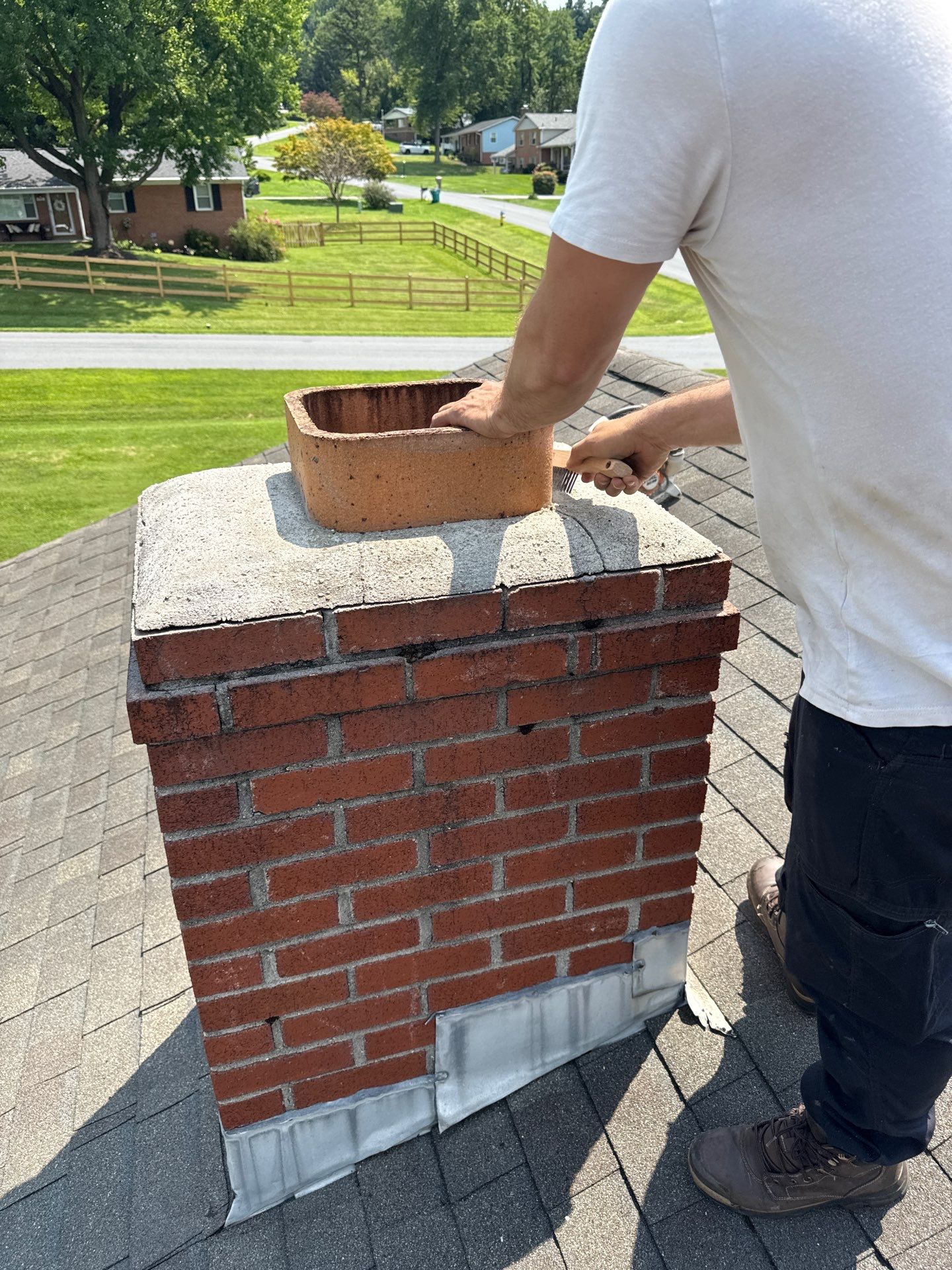 Chimney Crown Seal in Middletown by Frederick Roof Repair