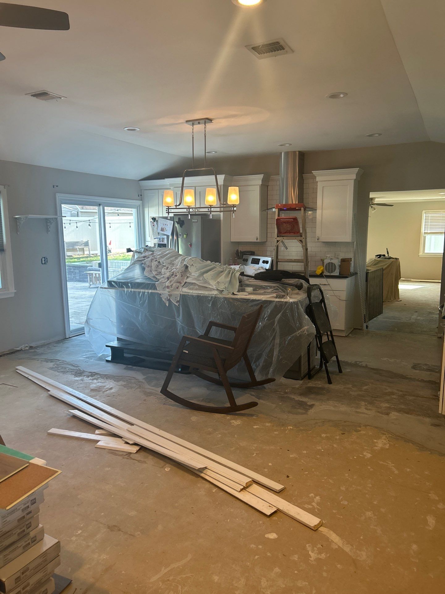 Water Damage Restoration and Full Laminate Floor Installation in Stony Brook by EMS Restoration Corp
