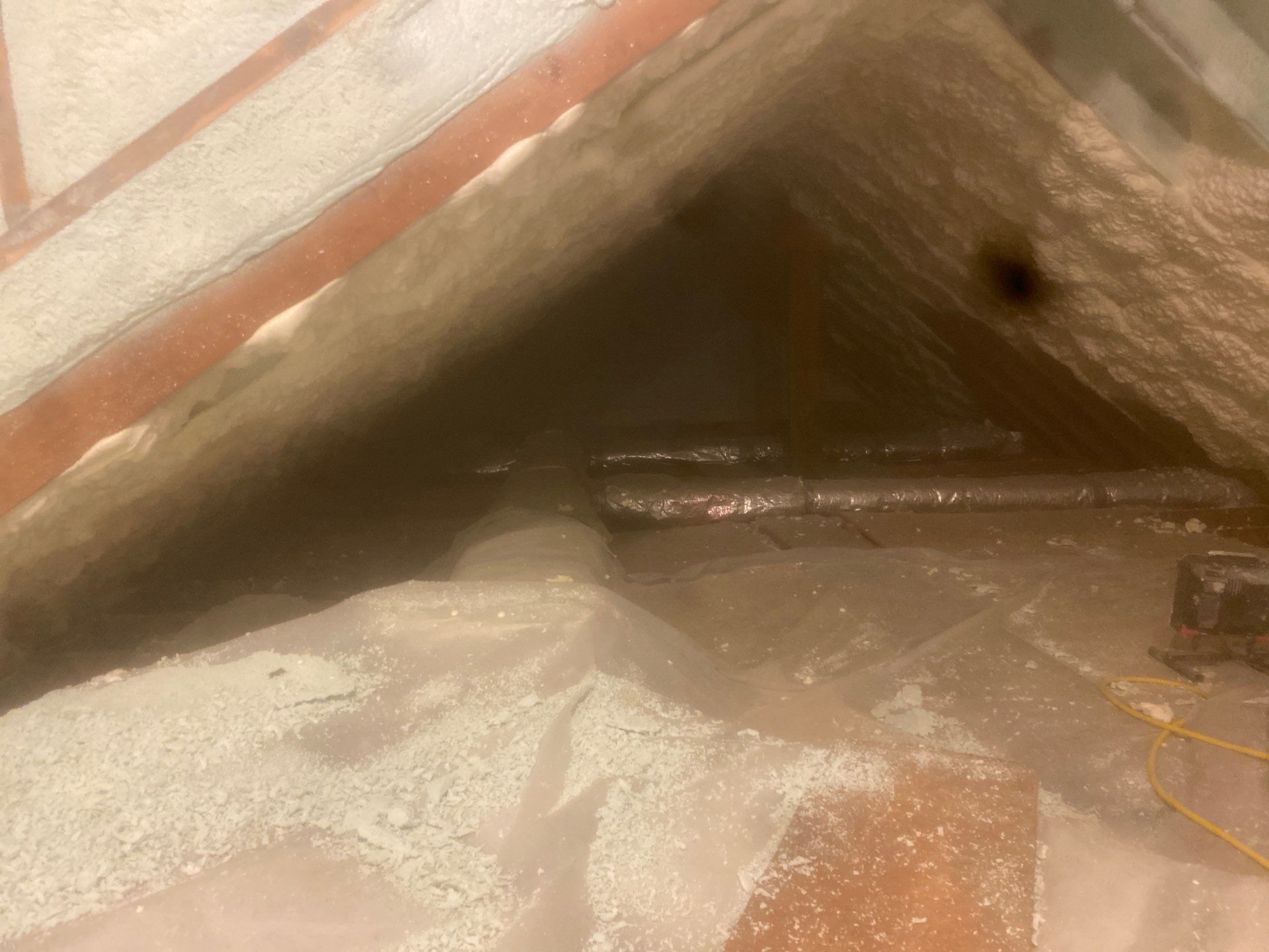 Attic Retrofit using open cell spray foam by NYS Foam & Energy