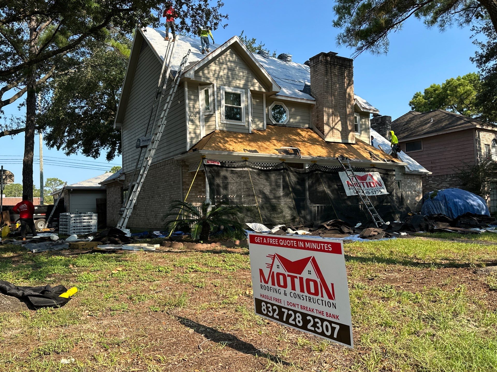 Project in Houston by Motion Roofing