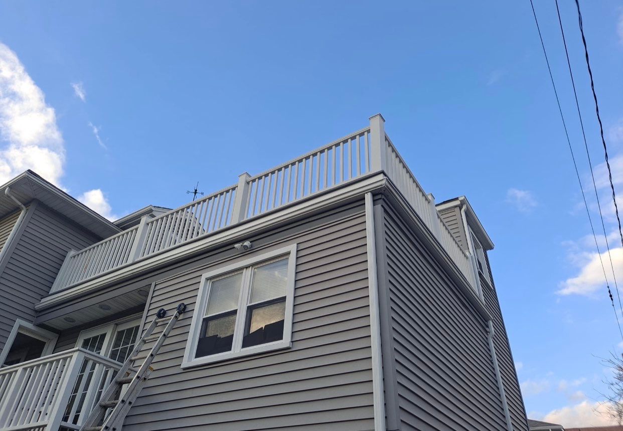 Deck Installation using trex over epdm roof by A Plus Exterior