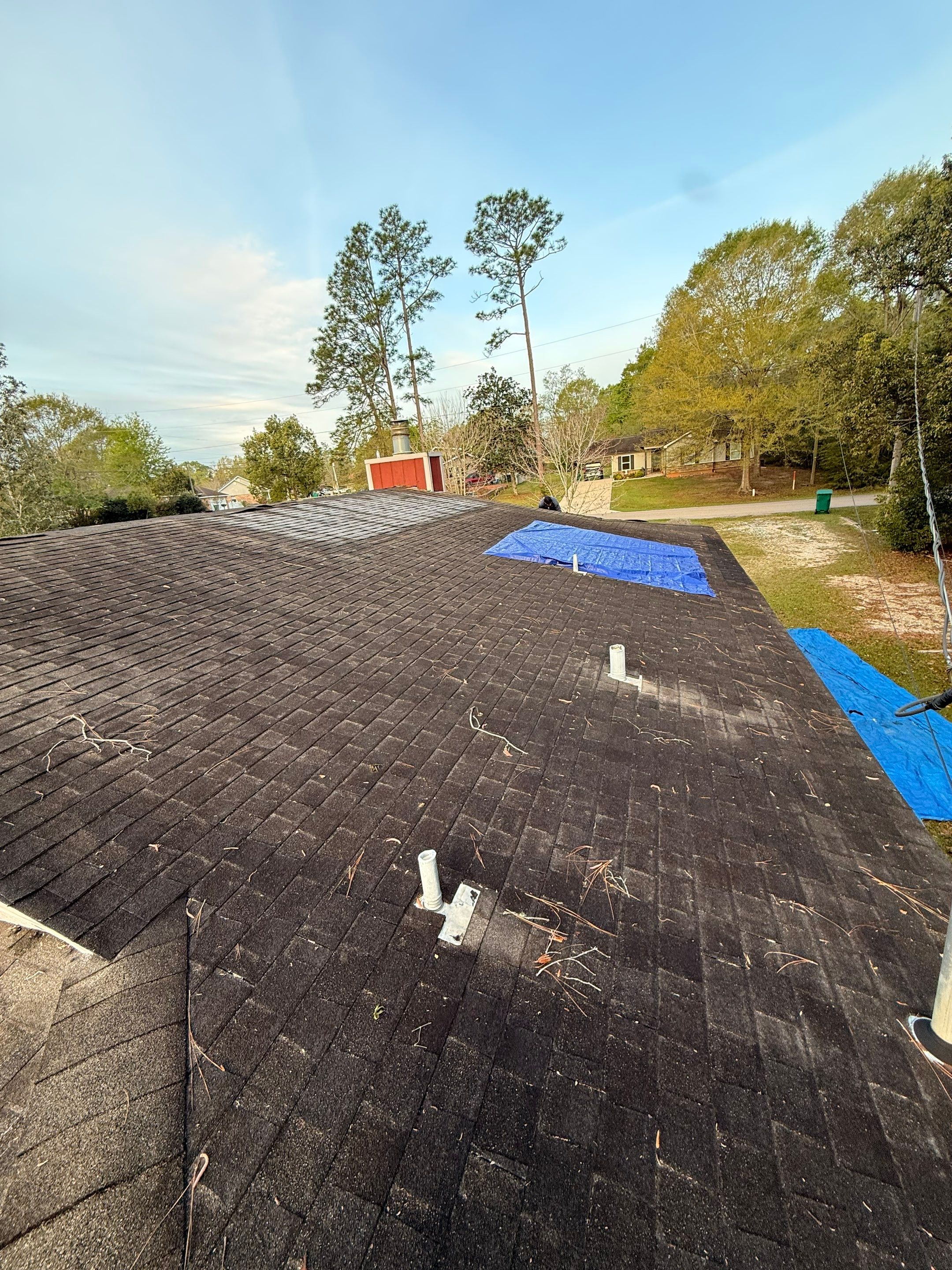 Full Asphalt Shingle Roof Replacement and Decking Repair in Carriere by Frontline Roofing