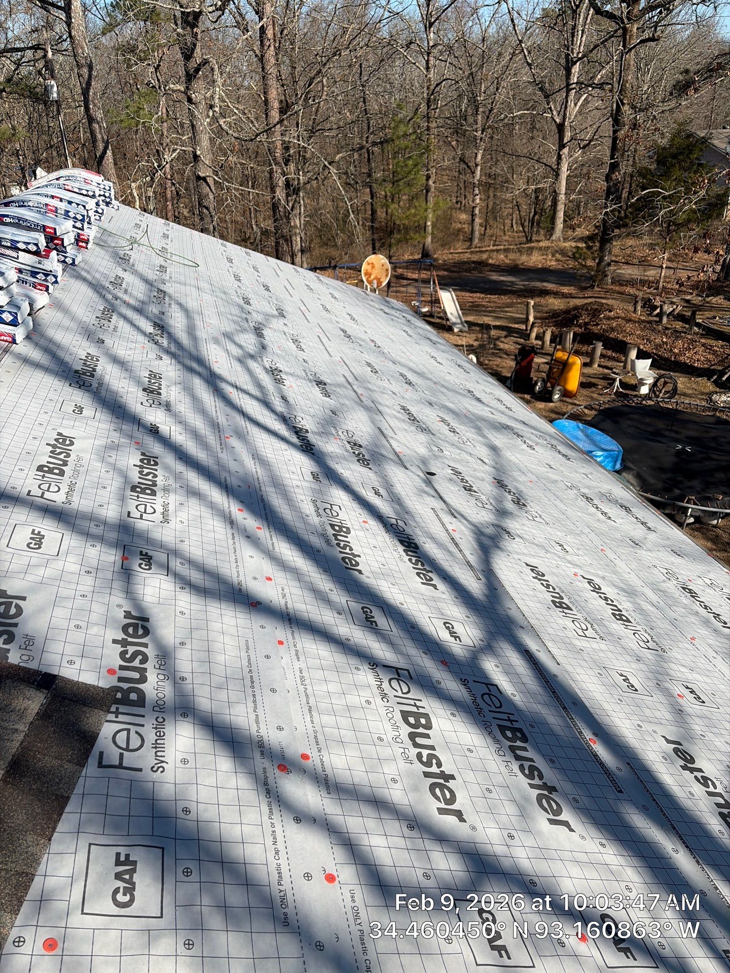 GAF Timberline HDZ Architectural Shingle Roof Replacement in Hot Springs by Temple Roofing and Exteriors