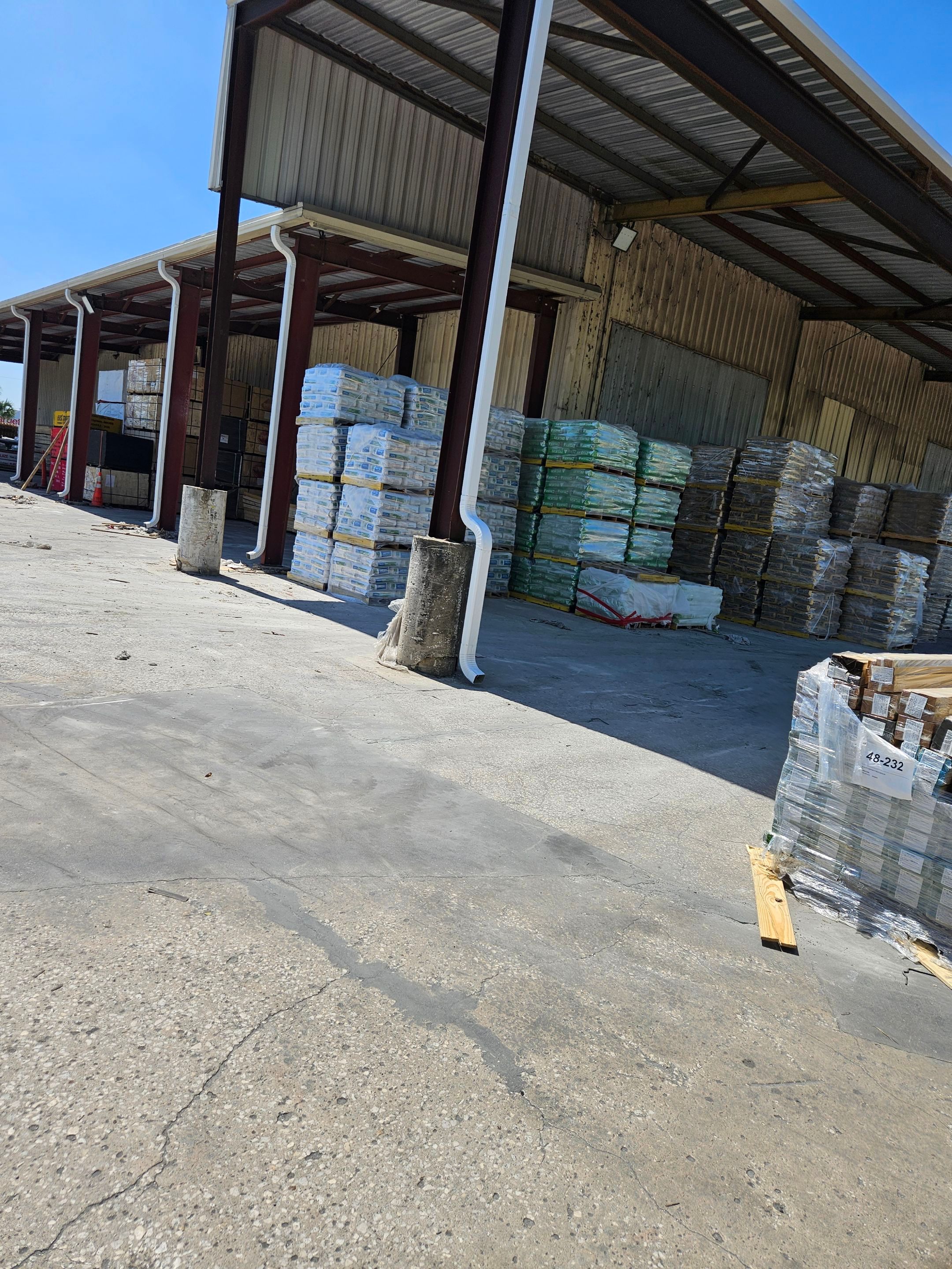 Commercial Box Gutters and White Downspouts Installation in Tampa FL by Gutter Professors