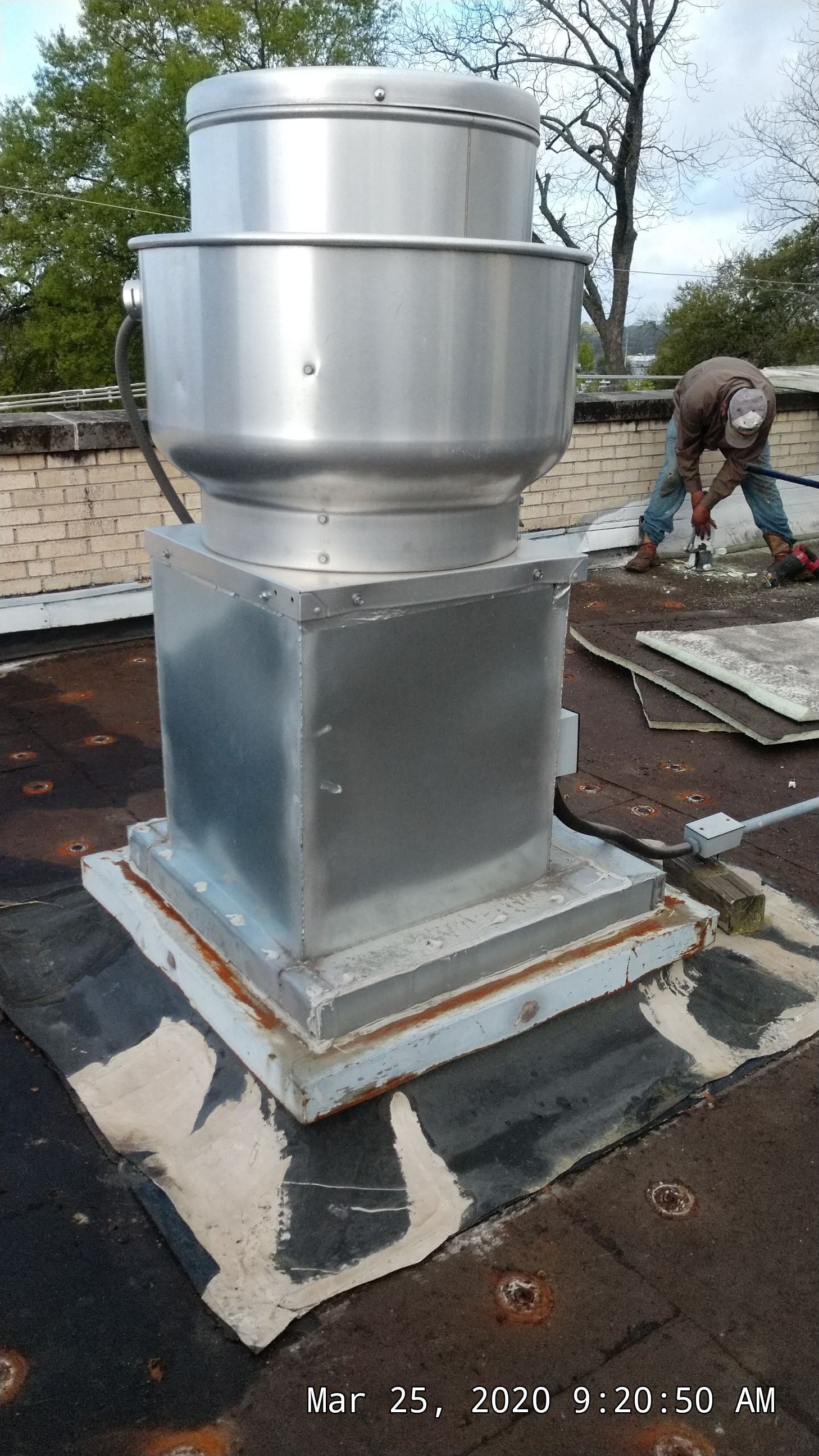 Commercial Roofing Installation using 50 mil PVC by Hostetler Roofing