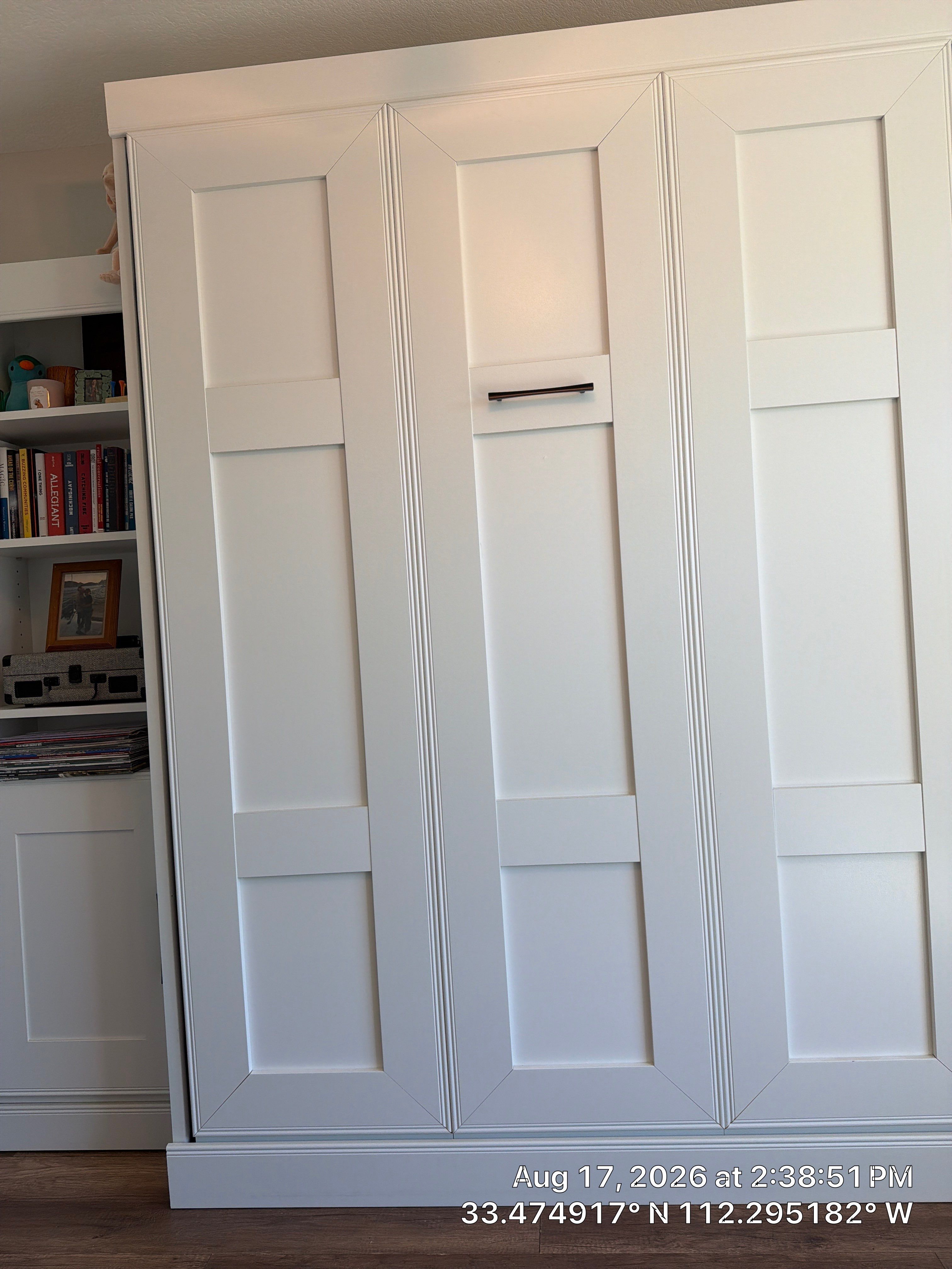 Custom Murphy Bed and Integrated Home Office Installation in Avondale by CompanyCam Sales Demo
