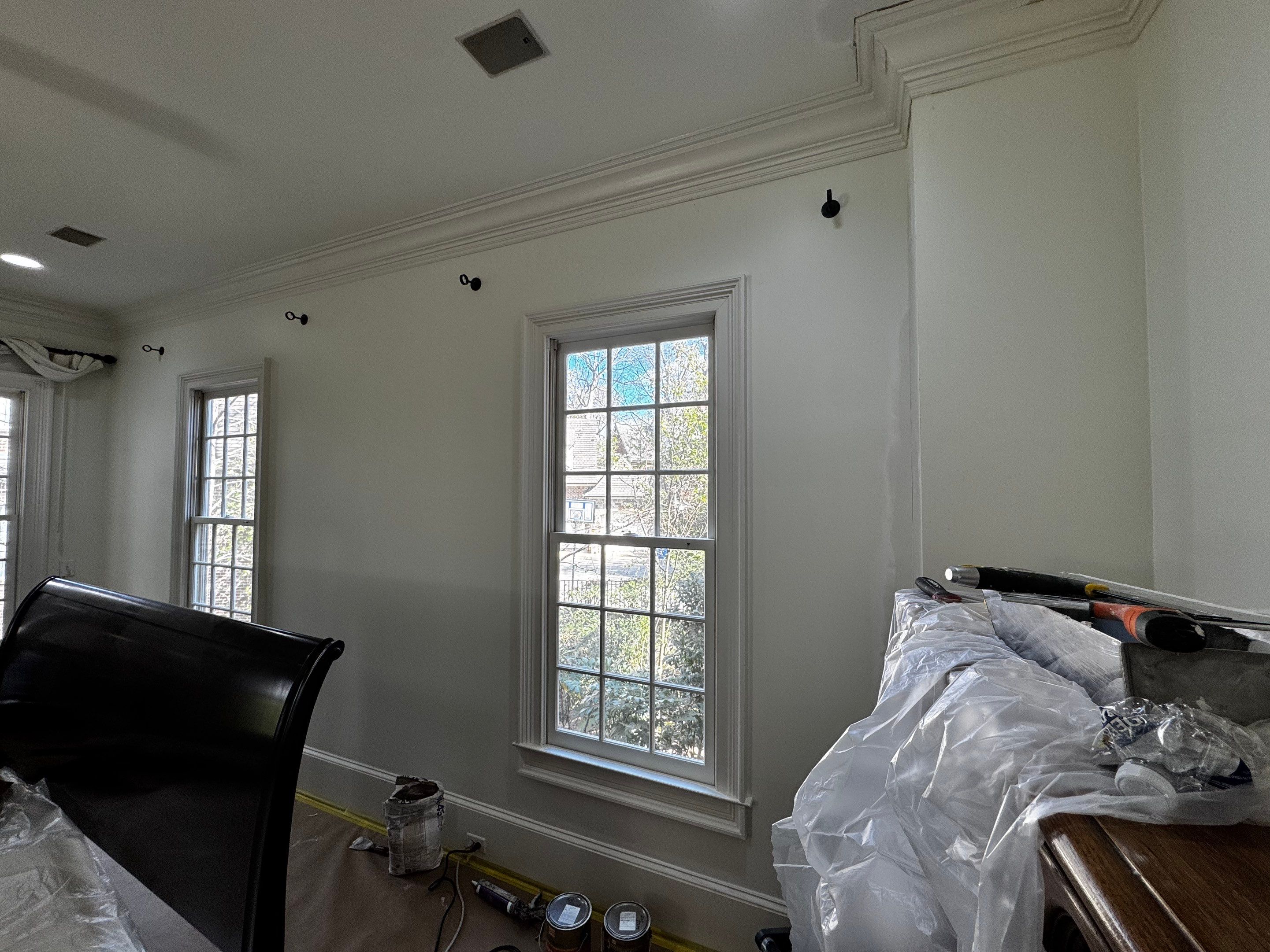 Interior Wall Repair and Crown Molding Installation by Praise God Painting, LLC