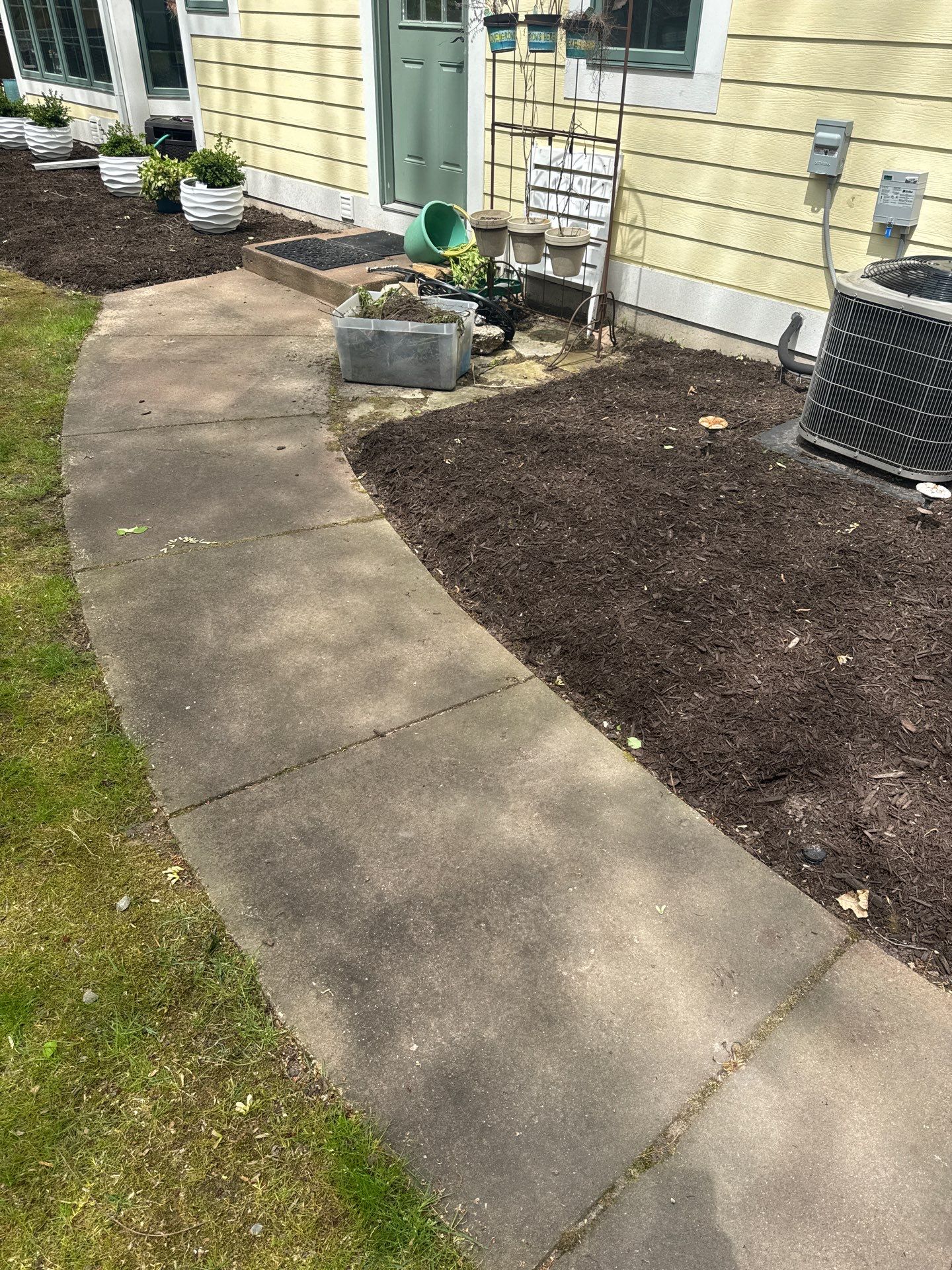 Concrete Driveway and Walkway Staining With Espresso Borders in Grand Rapids by Gordon Painting